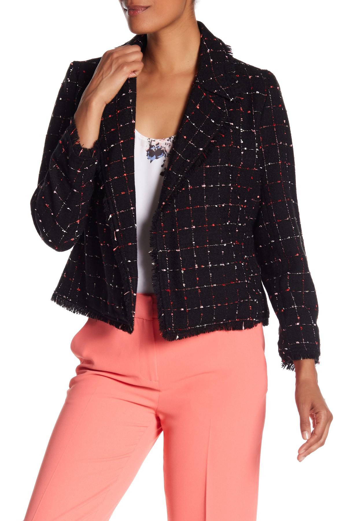 frayed tweed jacket