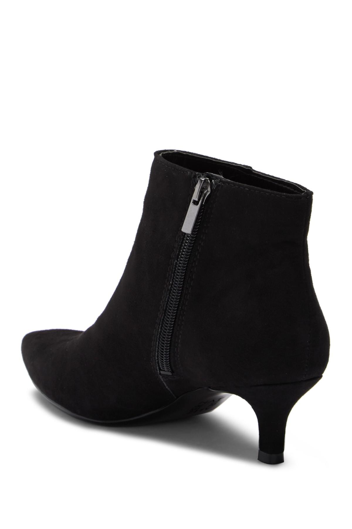 wide width chunky heel booties
