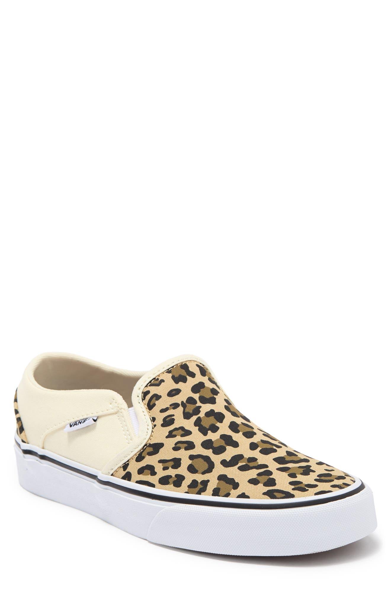 Vans Asher Slip-on Sneaker In Leopard Antique White/white At Nordstrom Rack  | Lyst