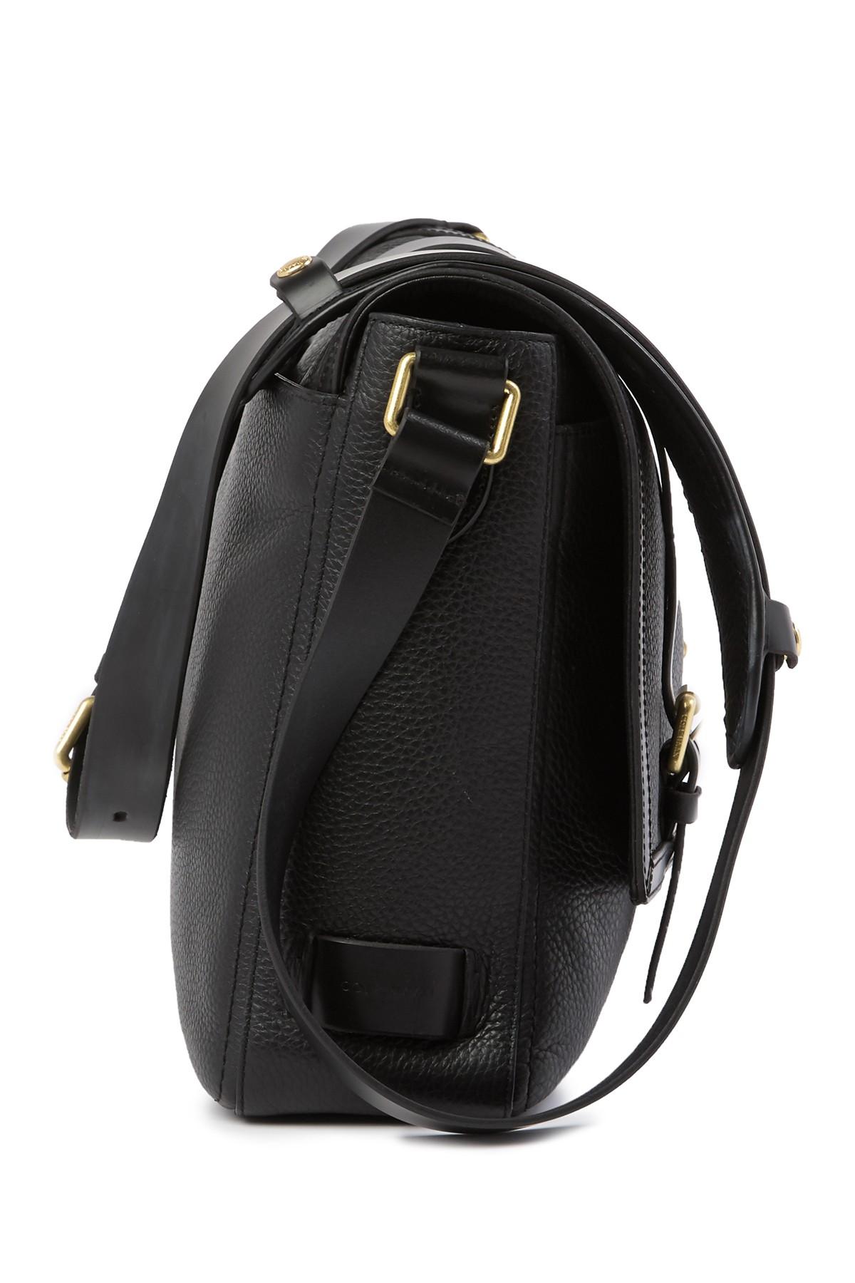 Cole Haan Brayton Leather Messenger Bag in Black for Men Lyst