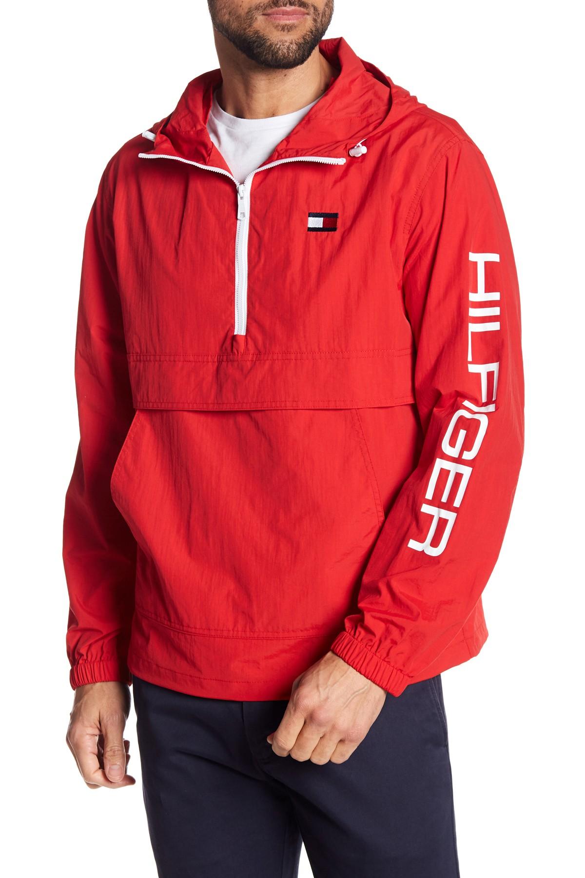 Download Tommy Hilfiger Synthetic Taslan Retro Half-zip Hooded ...