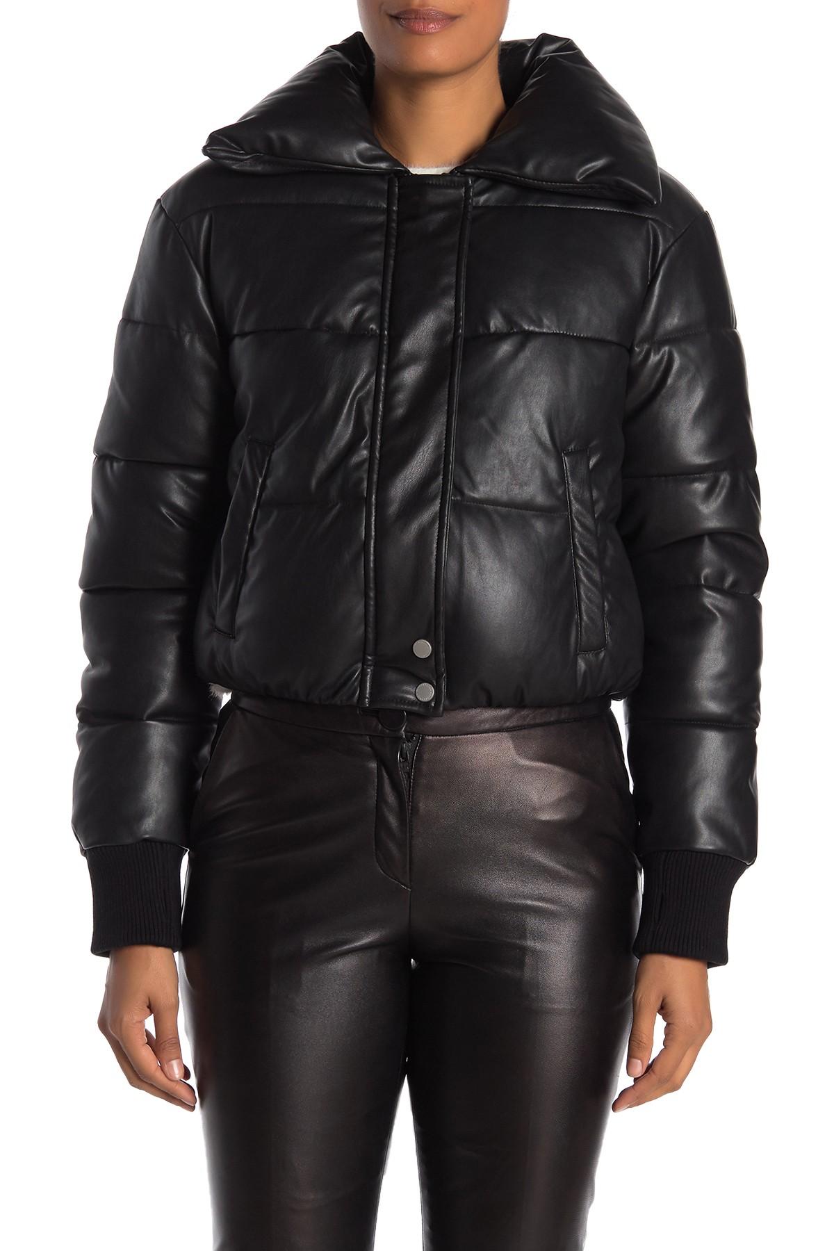 bcbg cropped puffer jacket