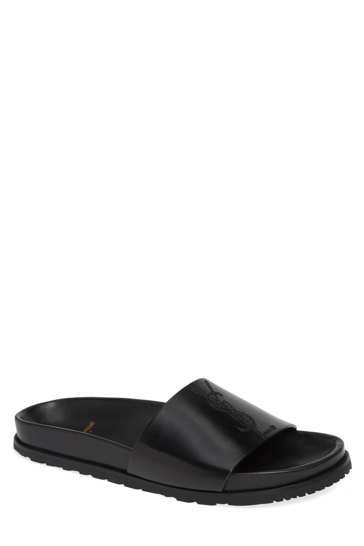 Saint Laurent jimmy Slide Sandals in Black for Men Lyst