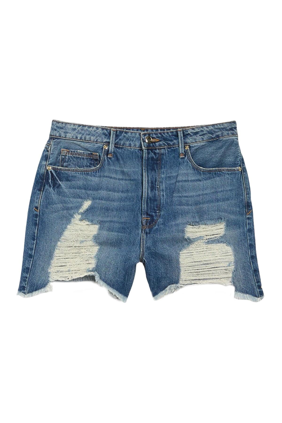 GOOD AMERICAN Denim The Bombshell Short 