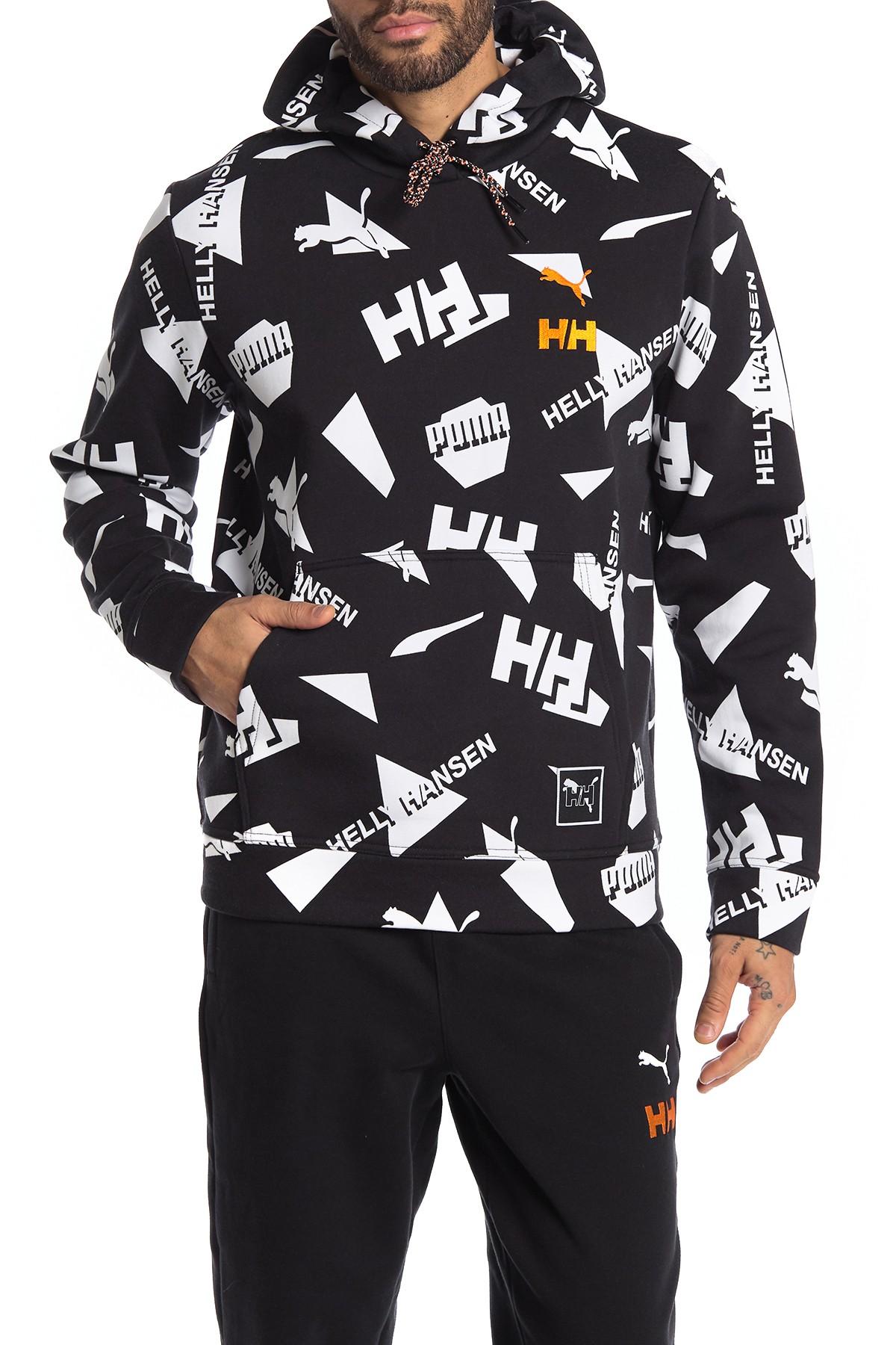 PUMA X Helly Hansen Men's Aop Hoodie in Black for Men - Lyst