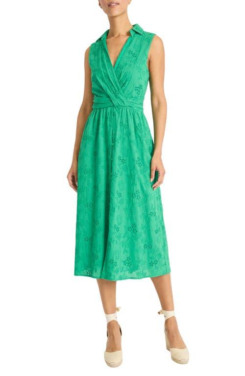 maggy london green velvet dress Caprice Velvet Flutter Sleeve Midi Dress
