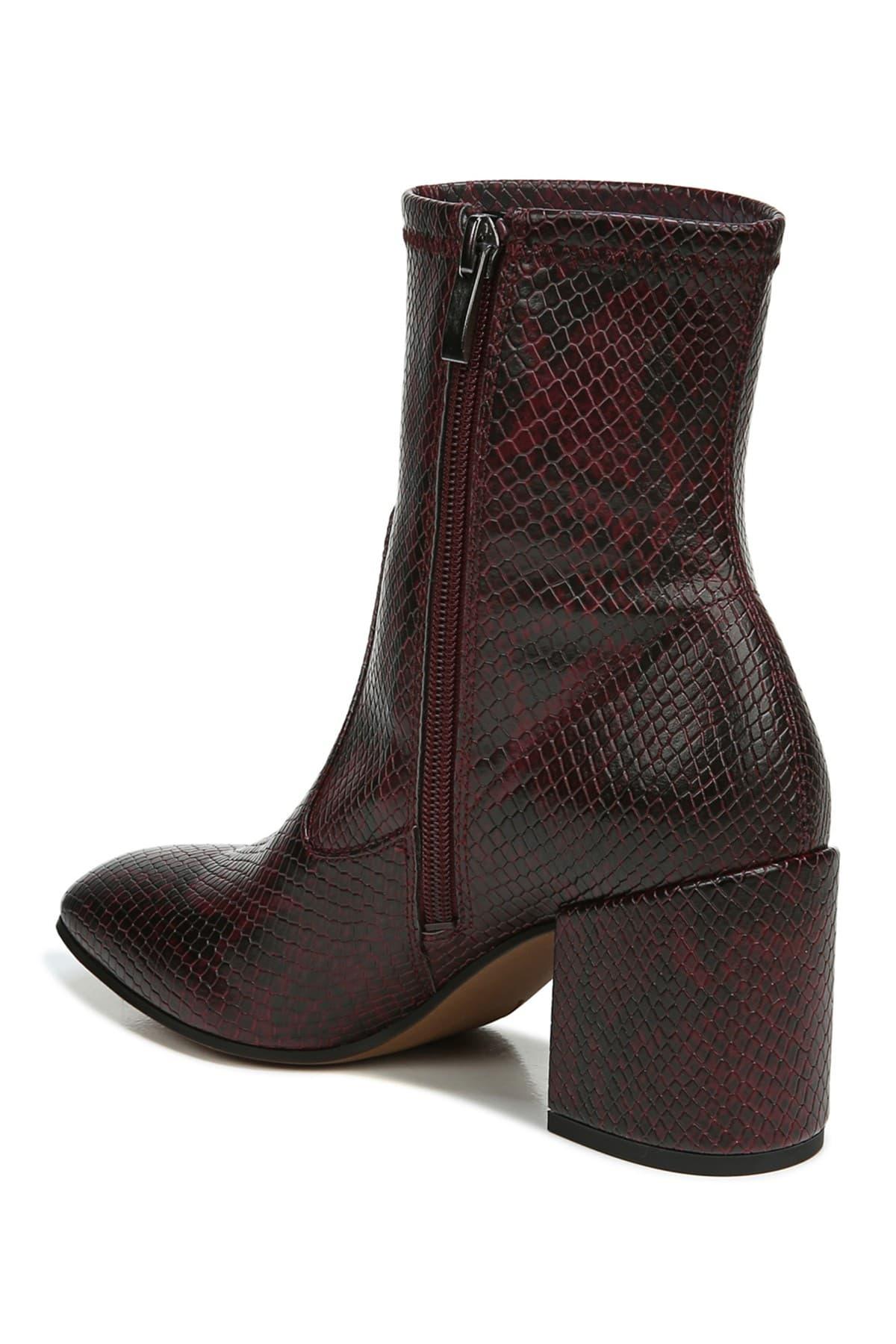 franco sarto snakeskin booties