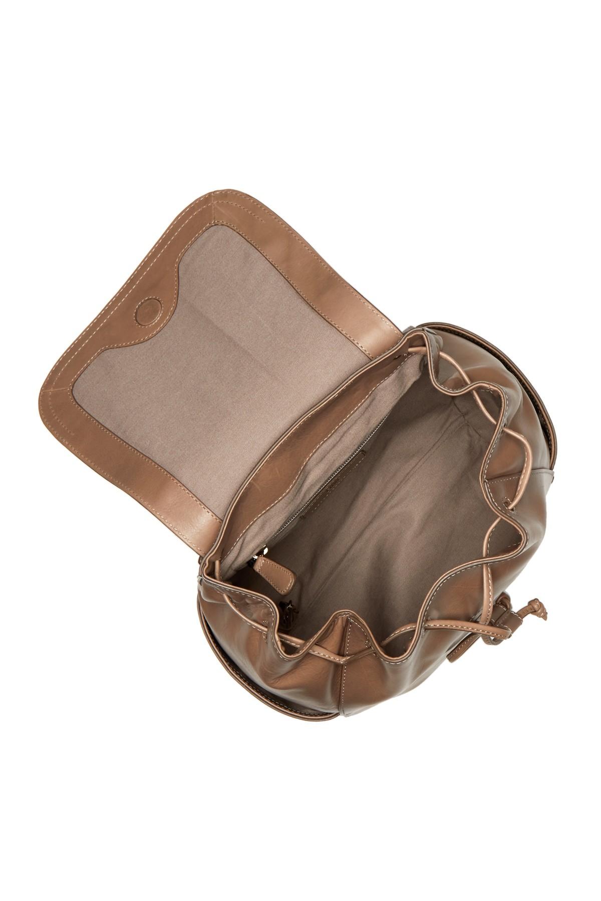 frye olivia leather backpack