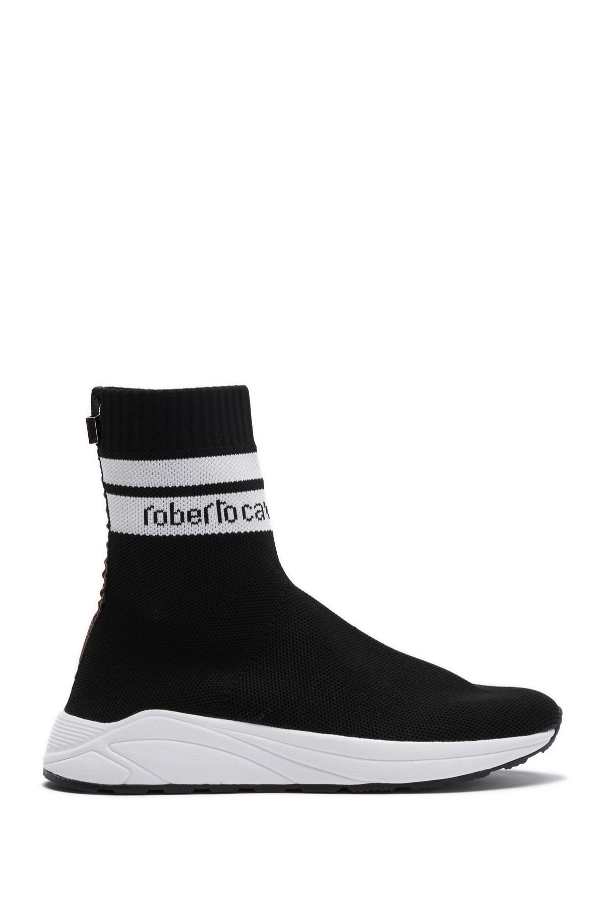 Roberto Cavalli High-top Knit Sock Sneaker Black -