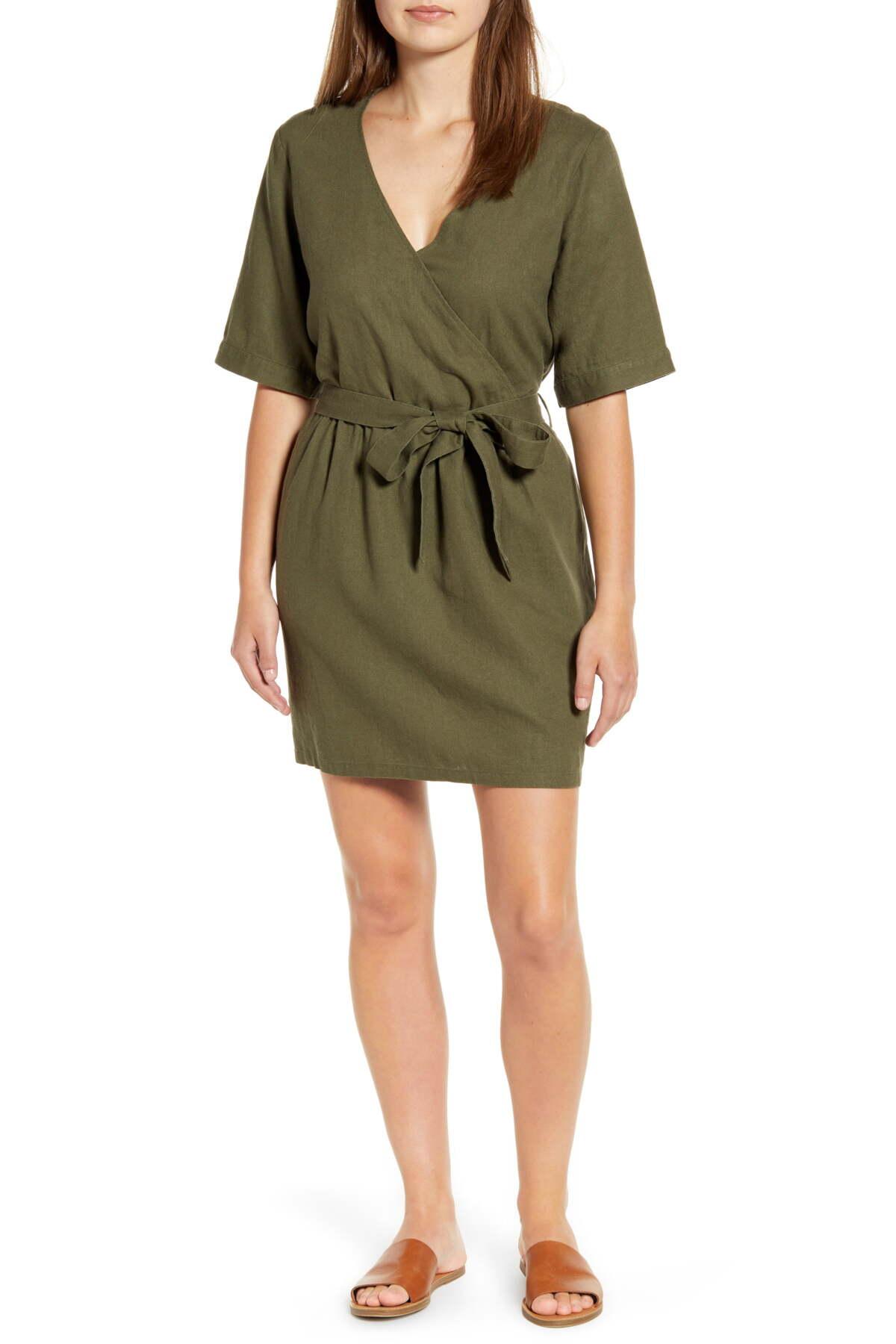 caslon linen dress