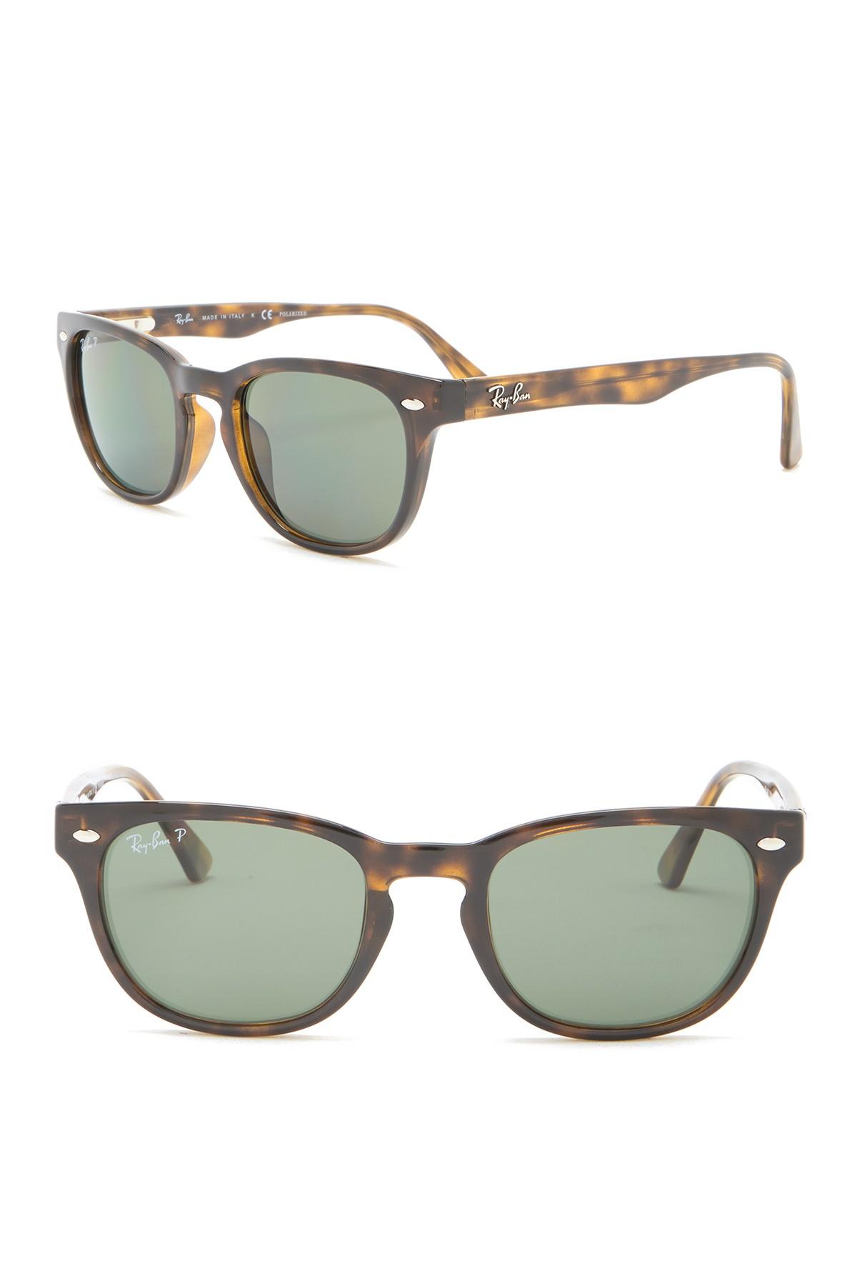 Ray Ban 49mm Polarized Wayfarer Sunglasses In Green Lyst Ray Ban 49mm Polarized Wayfarer Sunglasses In Green Lyst