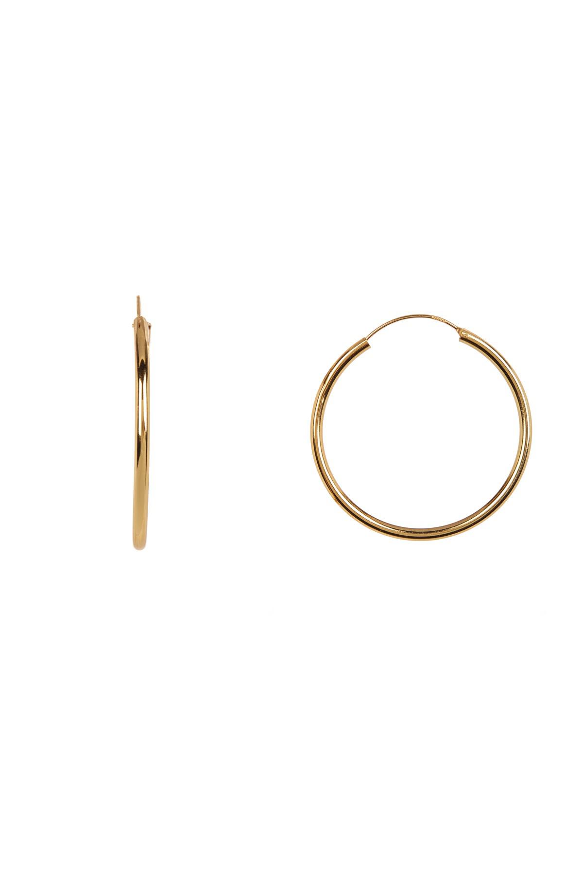 18k Gold Vermeil Endless Hoop Earrings 50mm 18k Gold Vermeil Endless Hoop Earrings 50mm
