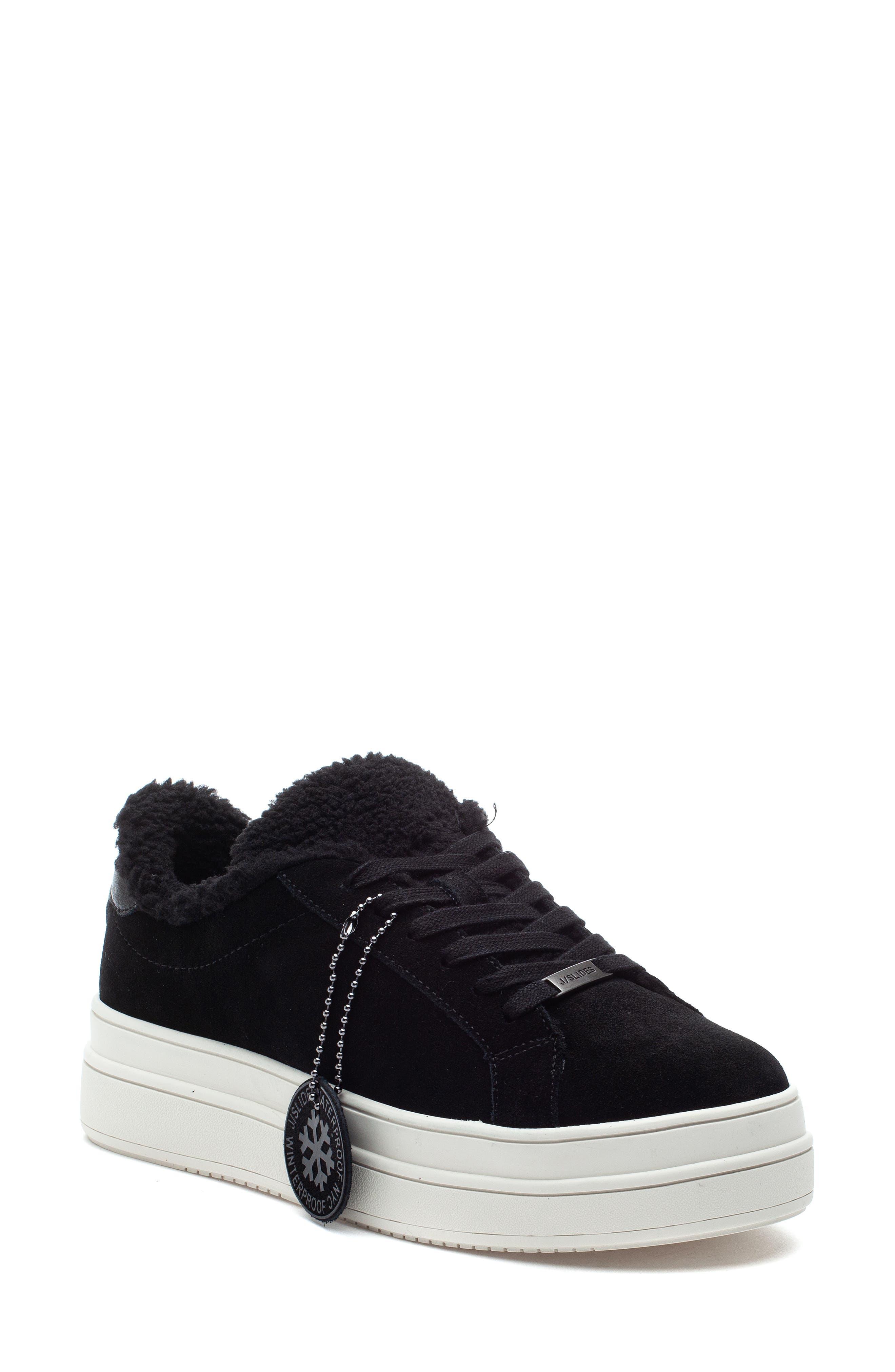 J/Slides Jslides Ninka Waterproof Platform Sneaker in Black | Lyst