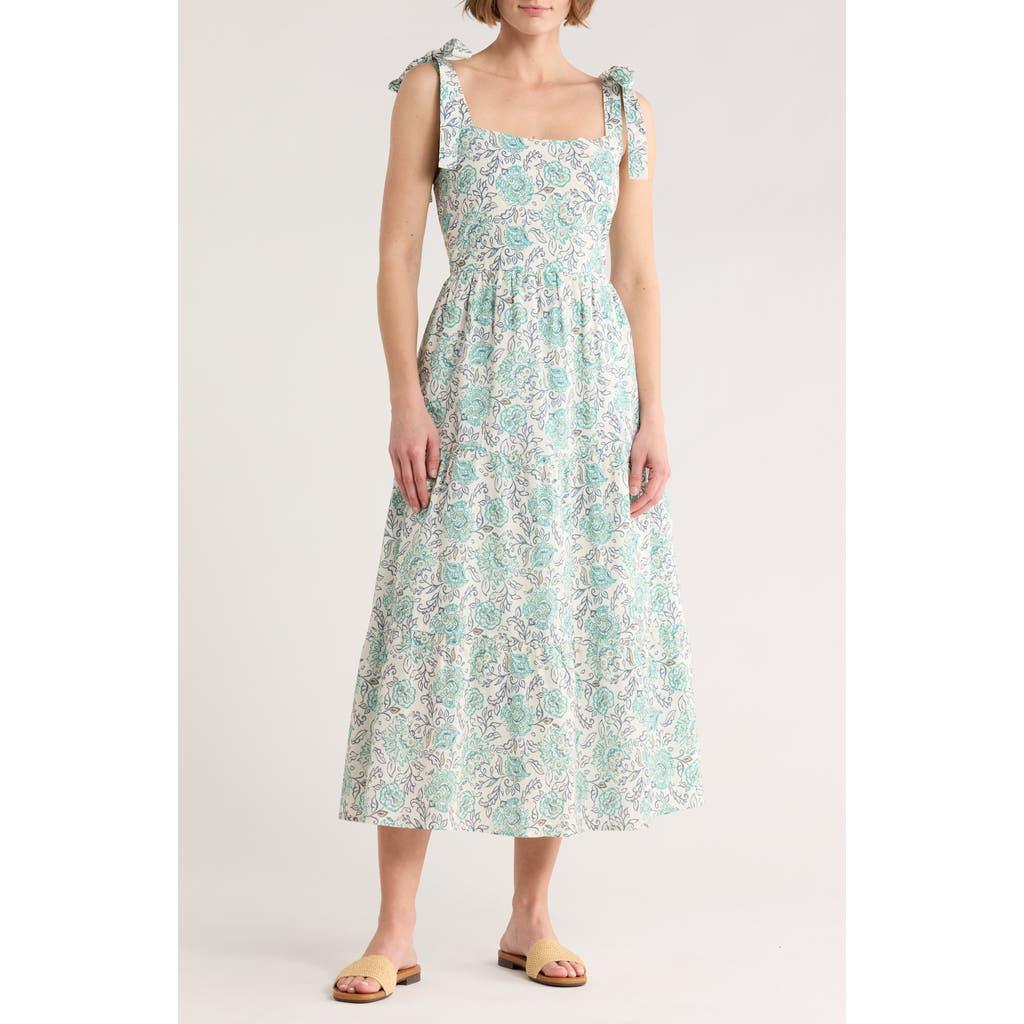 blue dress for baby girl Cassie Stretch Linen Dress