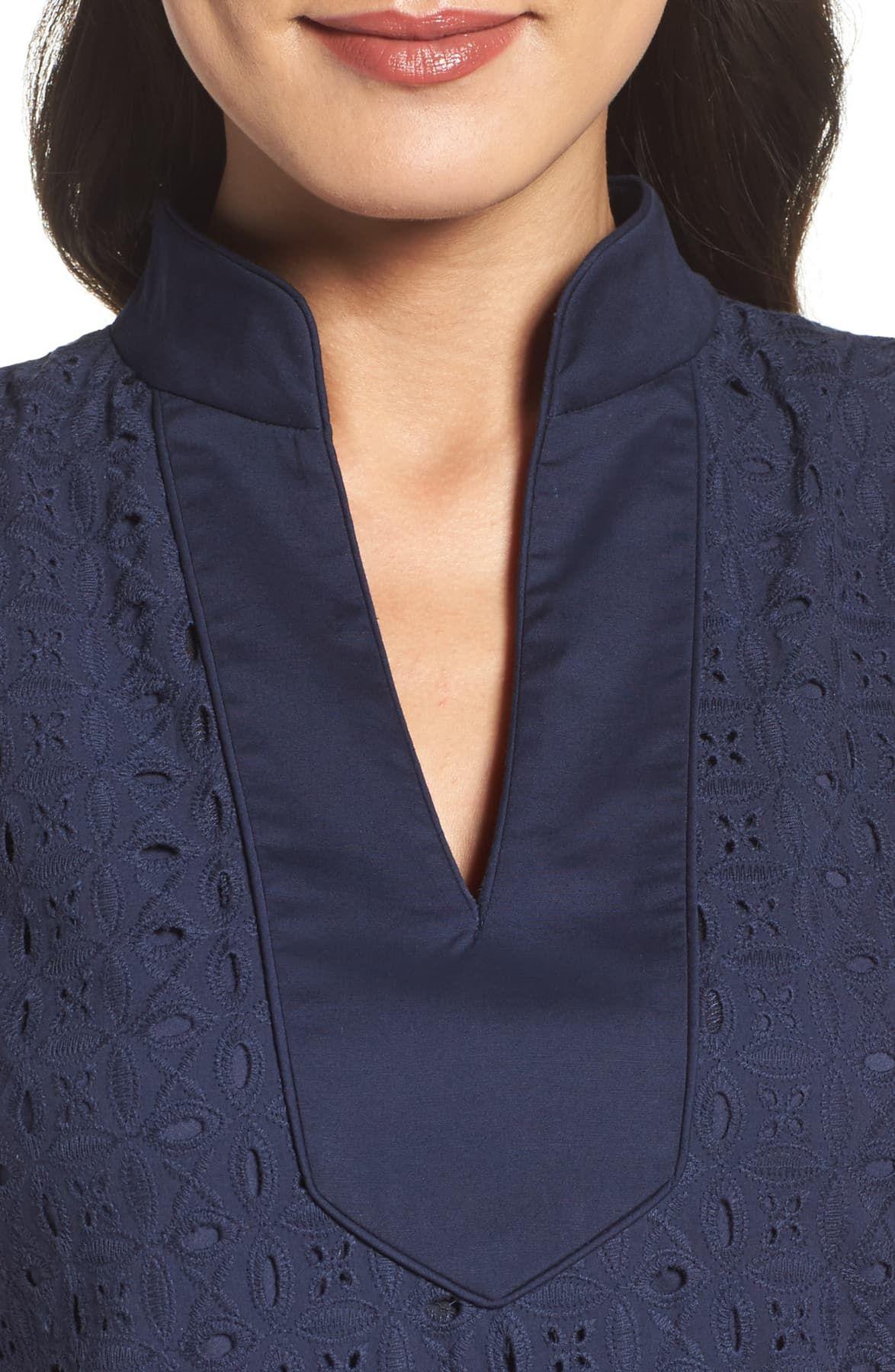 eliza j mandarin collar shift dress