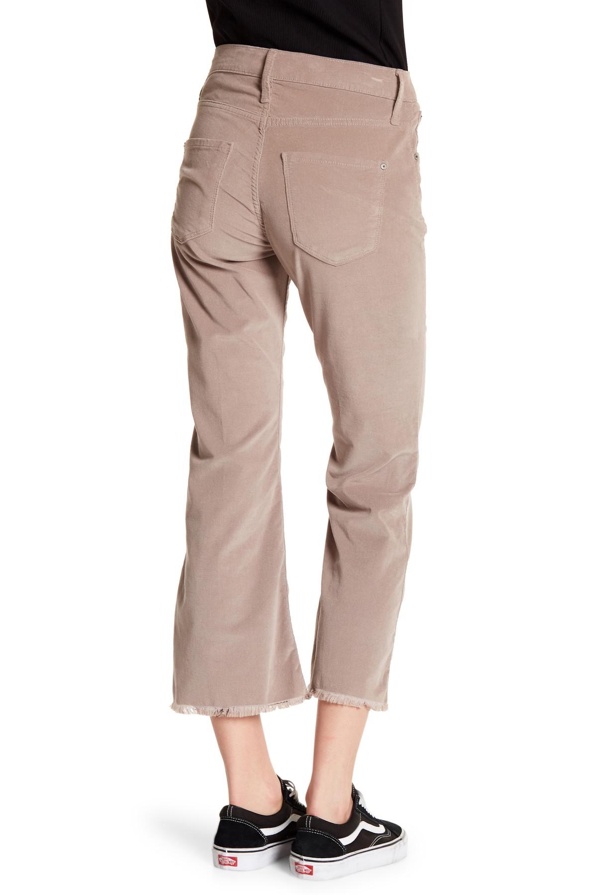 raw hem corduroy pants