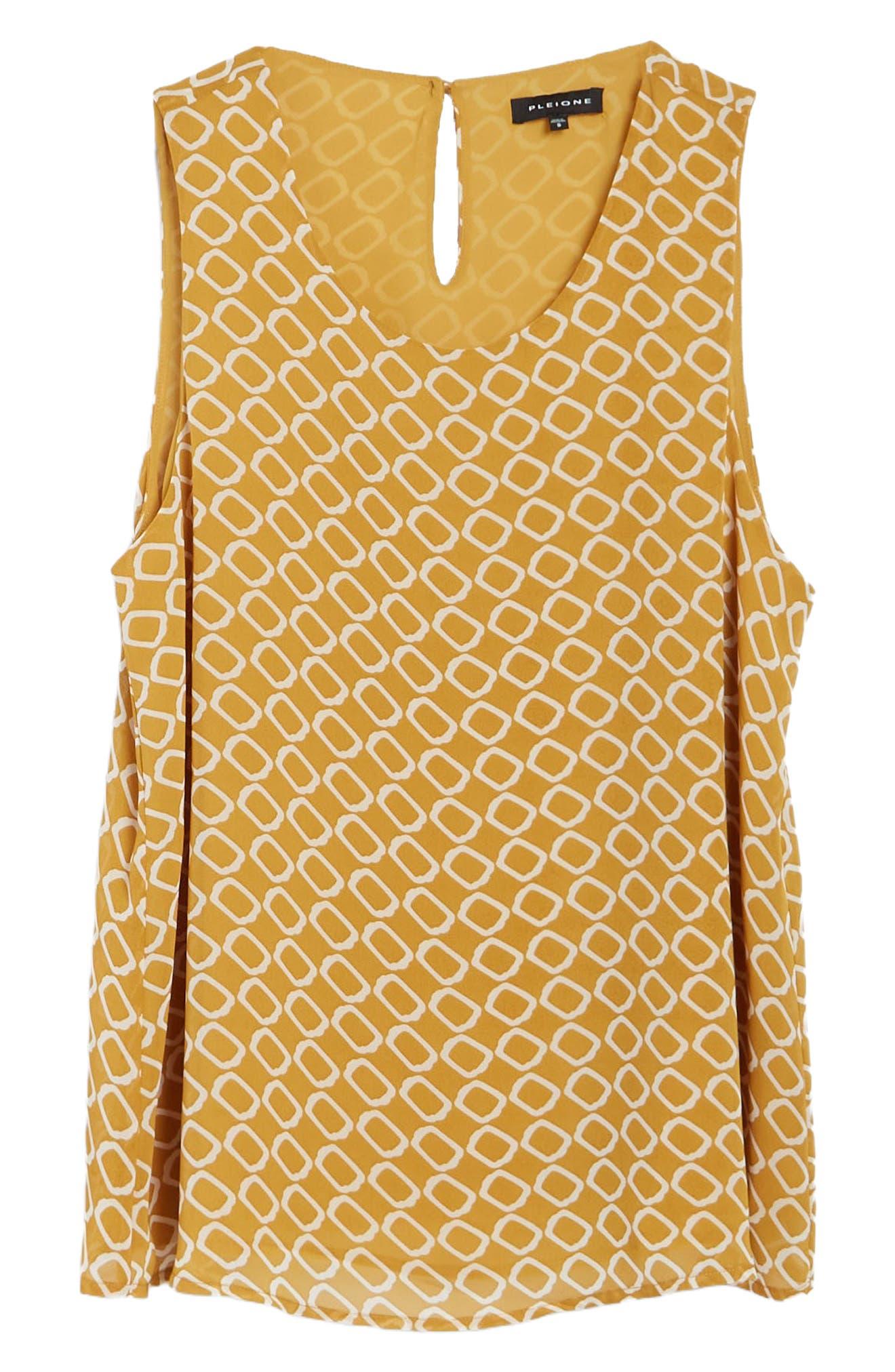 Pleione Double Layer Woven Tank Top in Yellow | Lyst