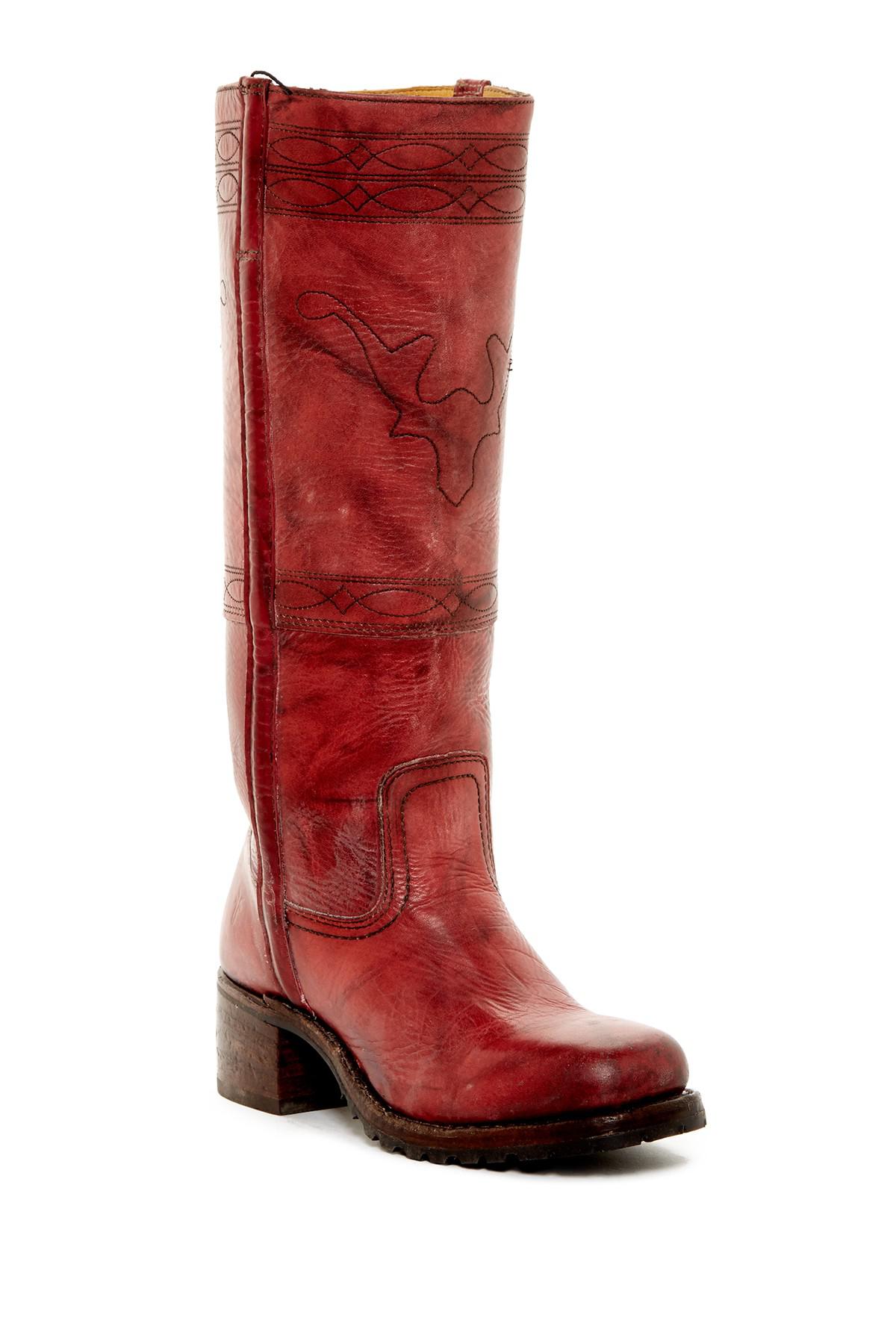 frye burnt red boots