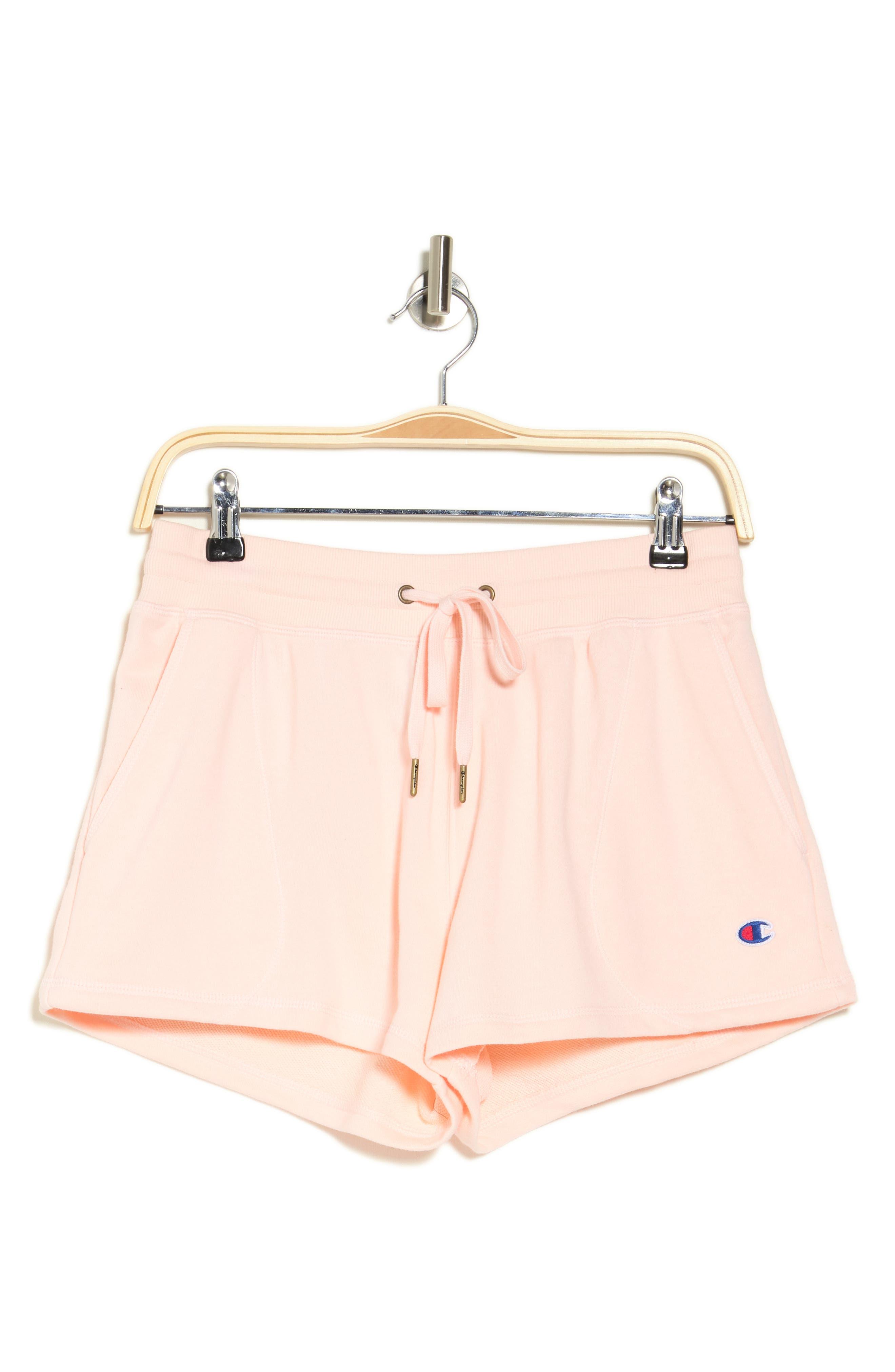 Champion Campus French Terry Shorts in Pink | Lyst