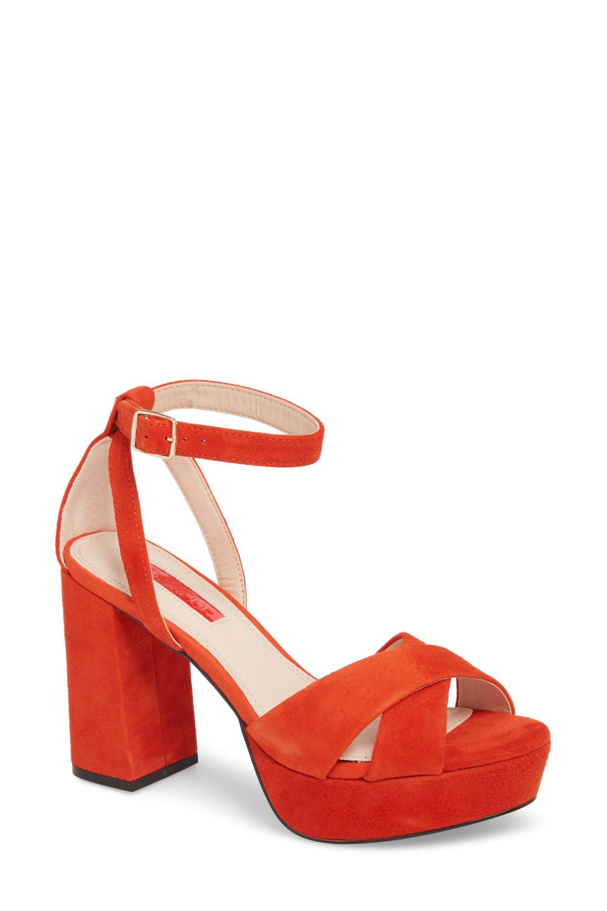 cross strap platform sandals