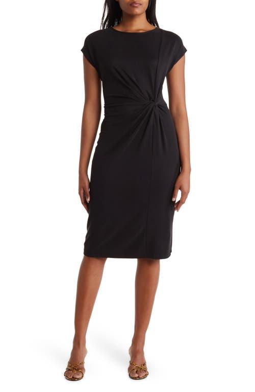 Nordstrom Rack Side Knot Modal Blend Midi Dress in Black Lyst