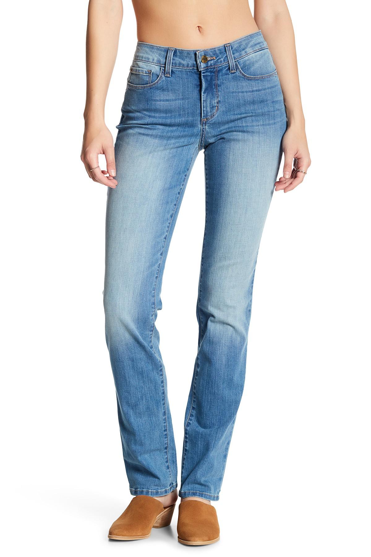 Lyst - Nydj Sheri Faded Whiskered Slim Fit Jeans in Blue