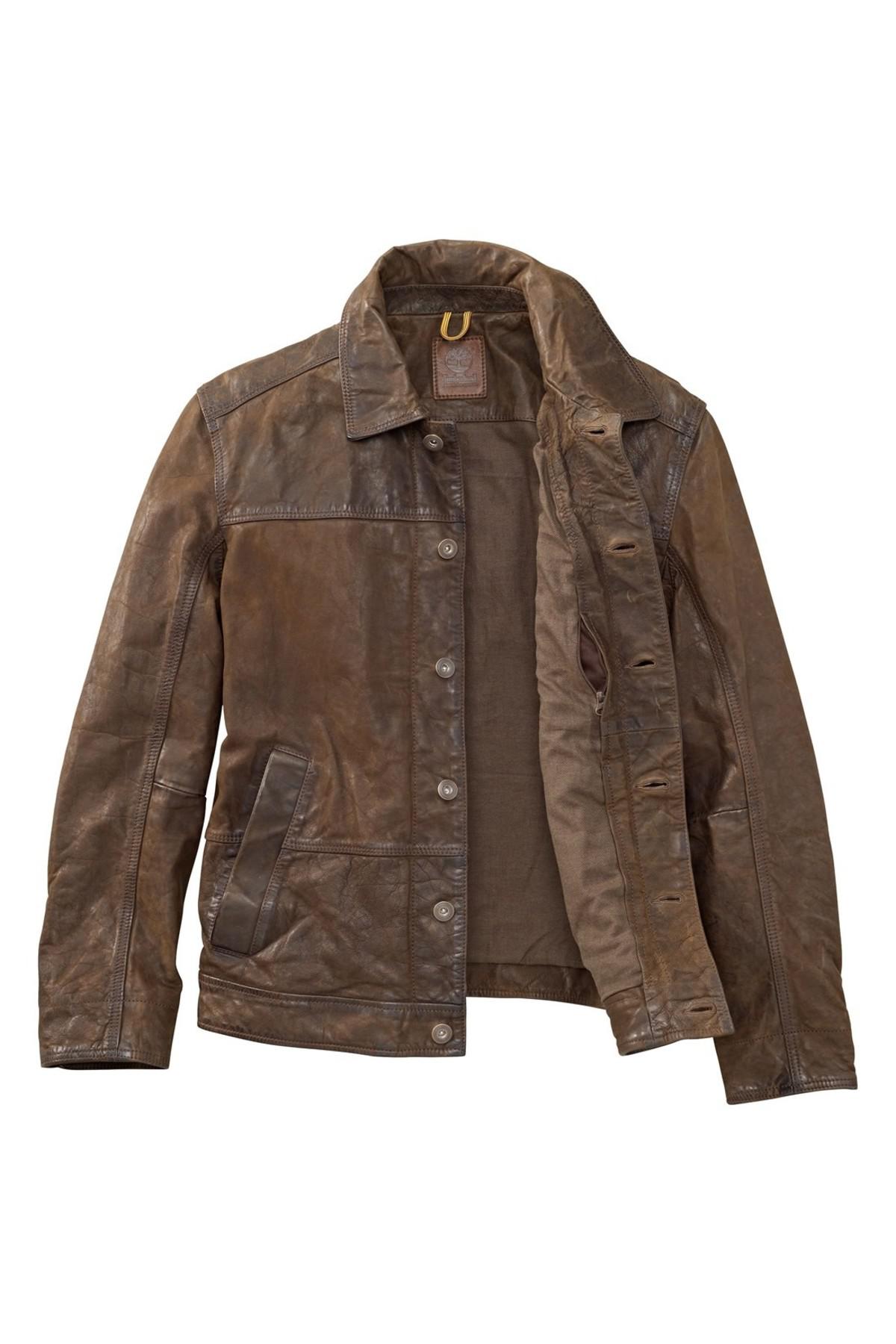 Timberland 'tenon' Leather Jacket in Cocoa (Brown) for Men | Lyst