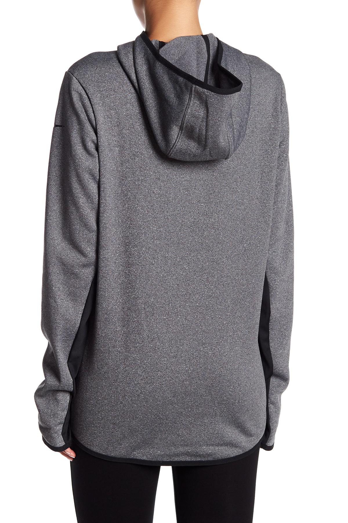 Download Nike Synthetic Mock Neck Pullover in Black Heather-Black ...