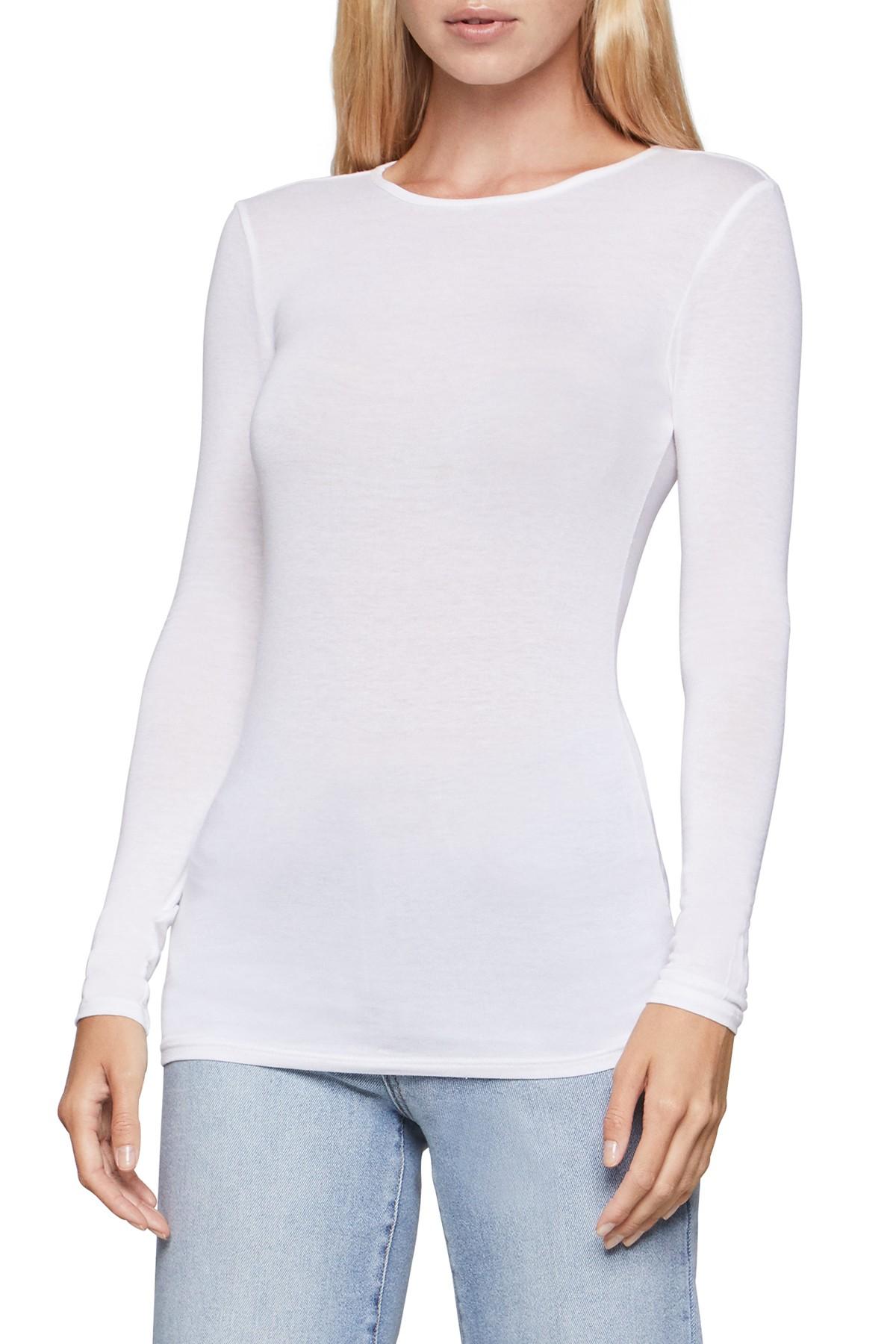 BCBGeneration Synthetic Long-sleeve Layering Top in White - Lyst