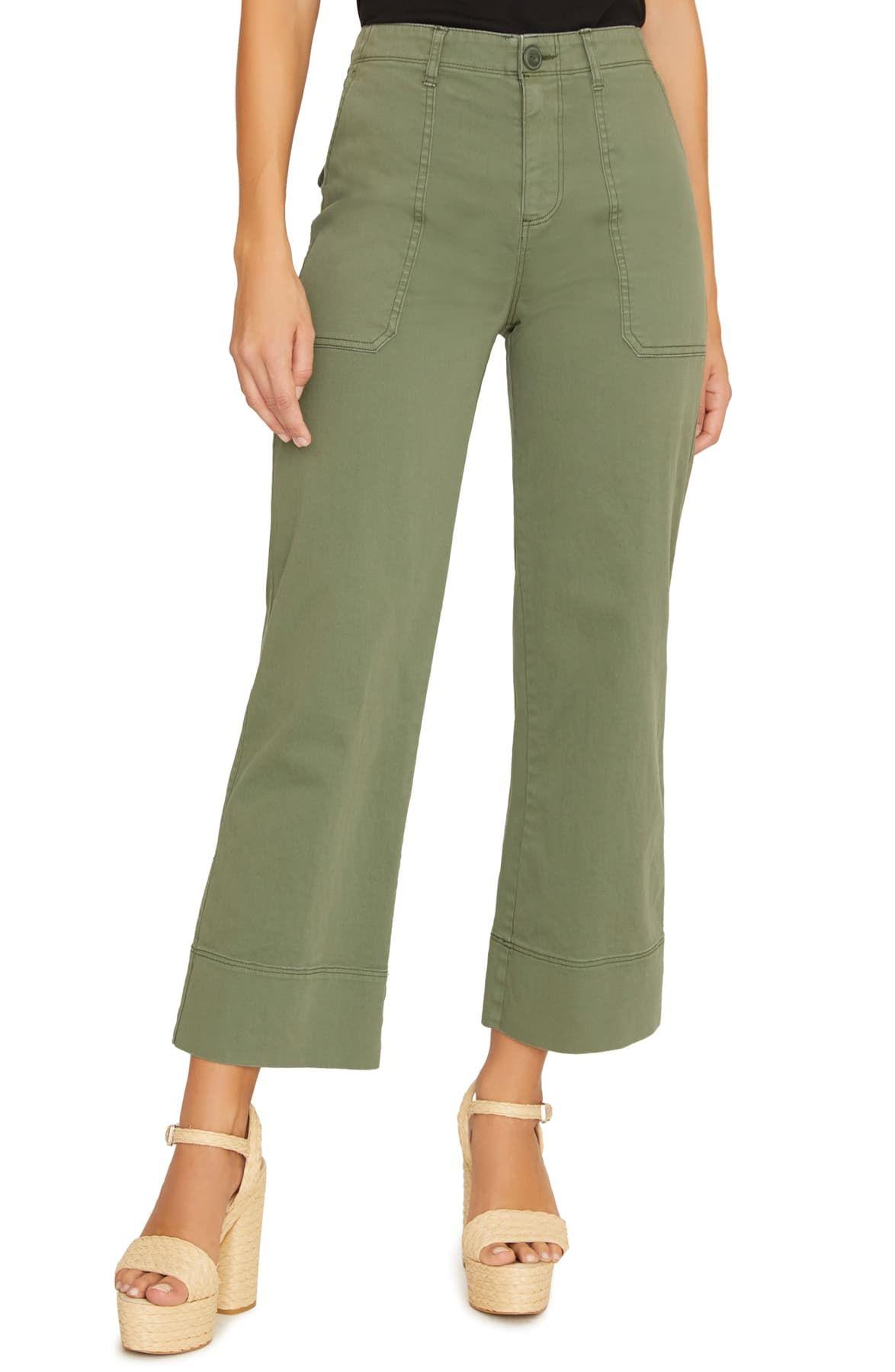 Sanctuary Unearthed Patch Pocket Stretch Cotton Crop Pants in Green - Lyst