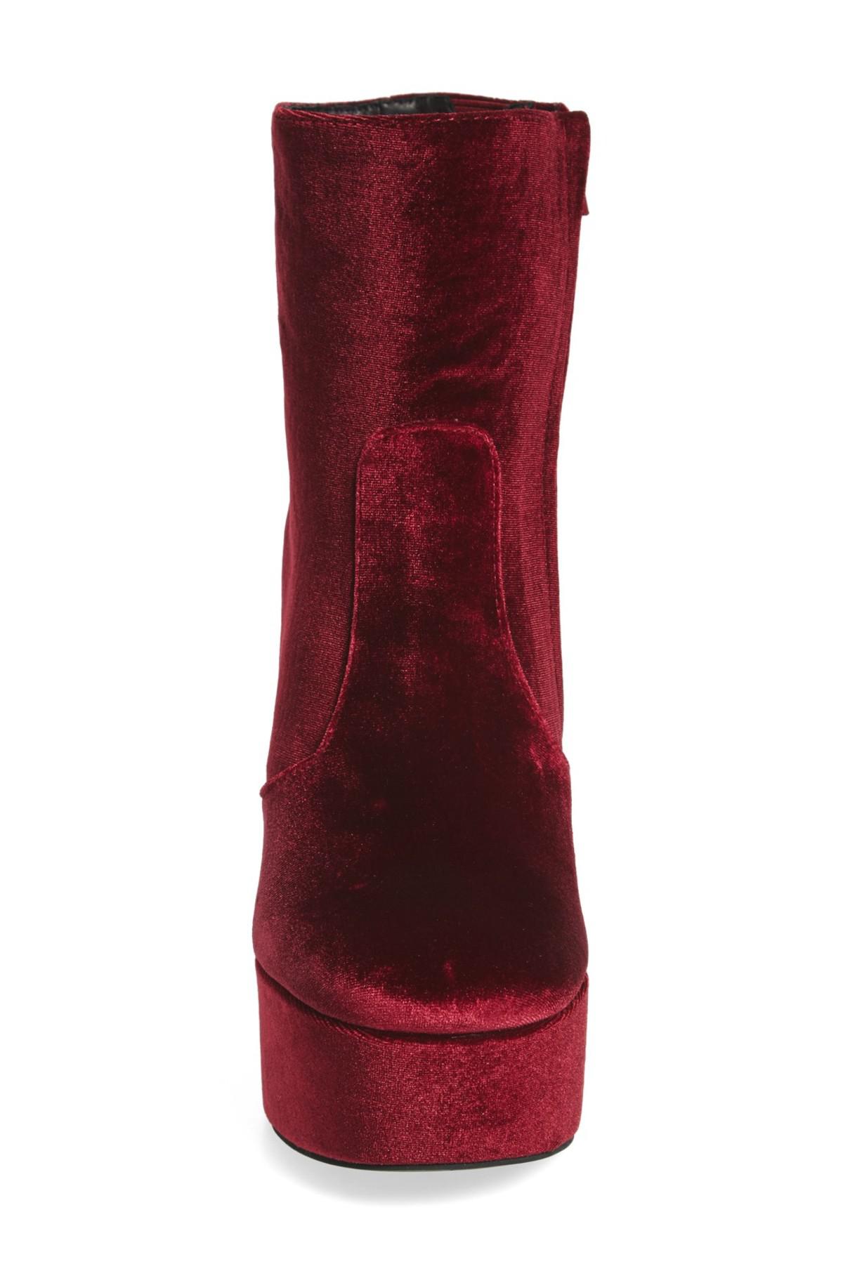 stella mccartney exaggerated block heel platform bootie