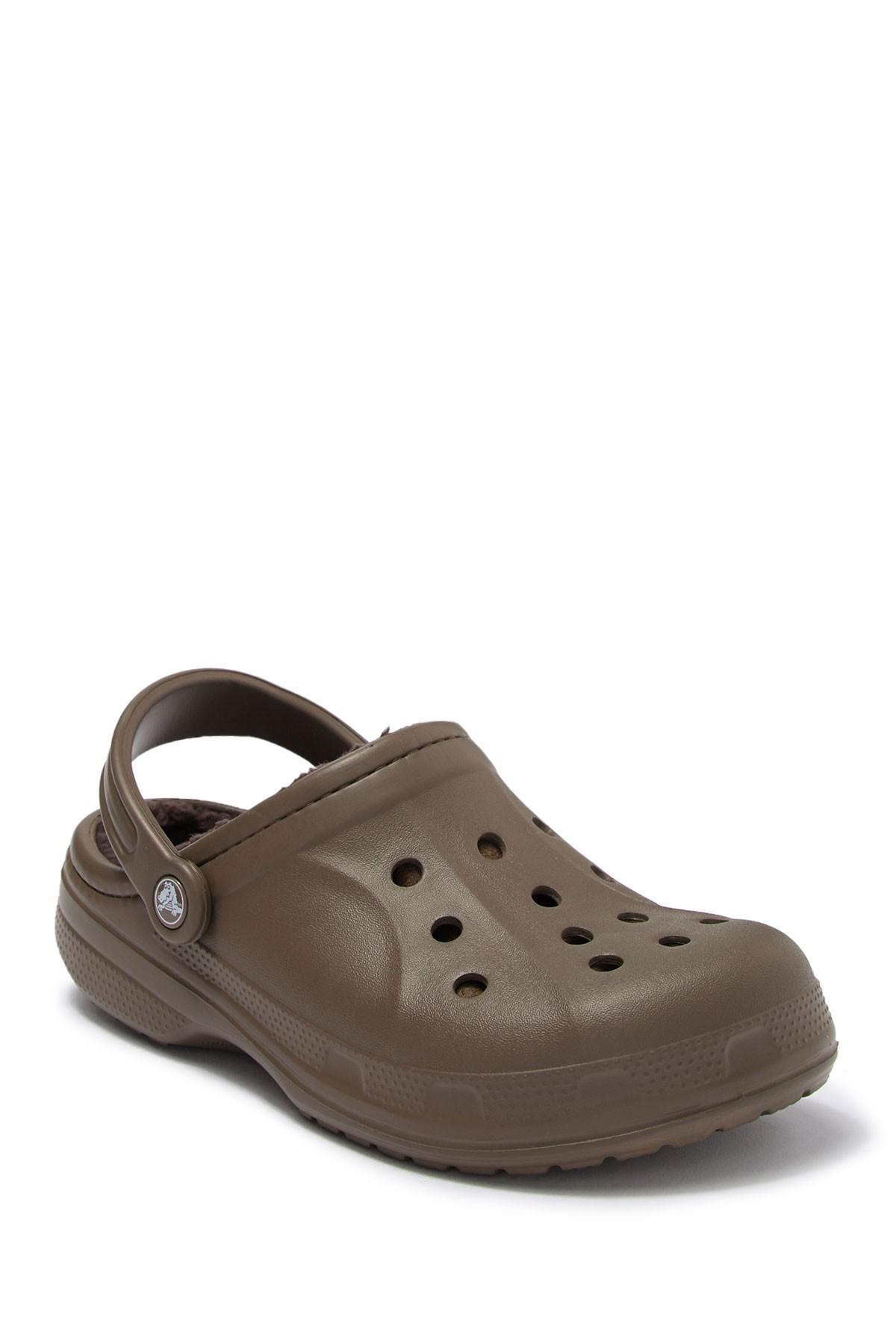 Crocs™ Winter Faux Fur Lined Clog in Brown | Lyst