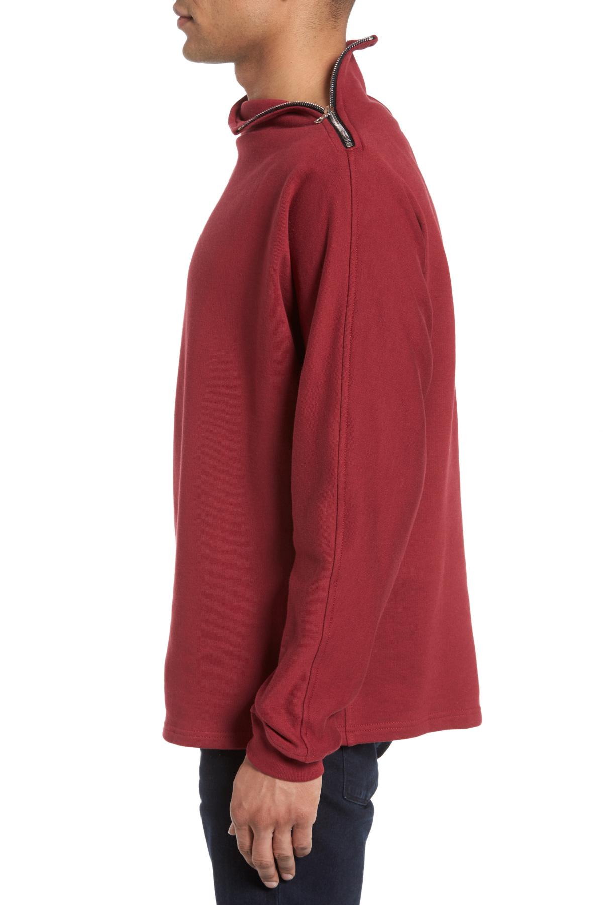Download Represent Mock Neck Sweatshirt in Red for Men - Lyst