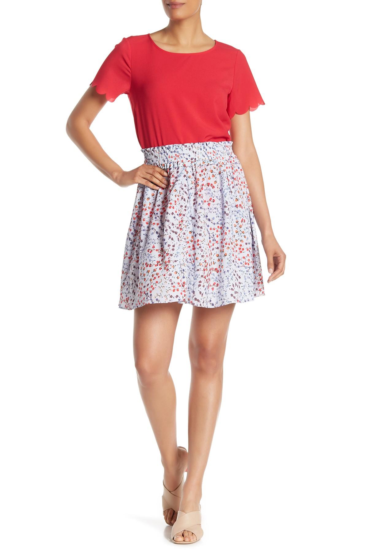 French Connection Synthetic Frances Patterned Skirt Lyst