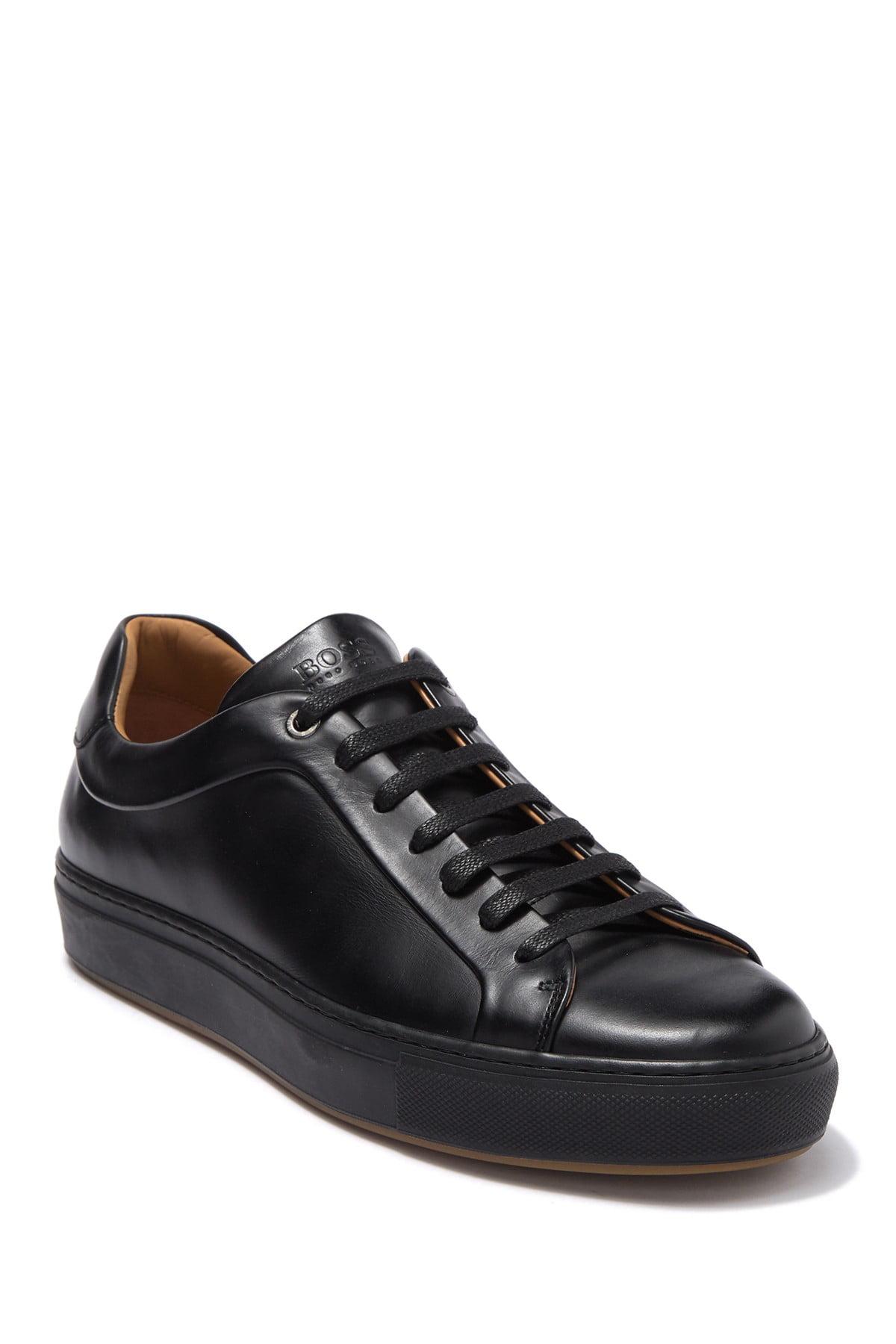 by HUGO BOSS Trainers In Burnished Leather in Black for Men
