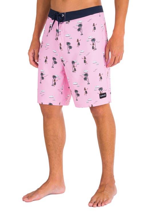 Pink hurley swim trunks sales