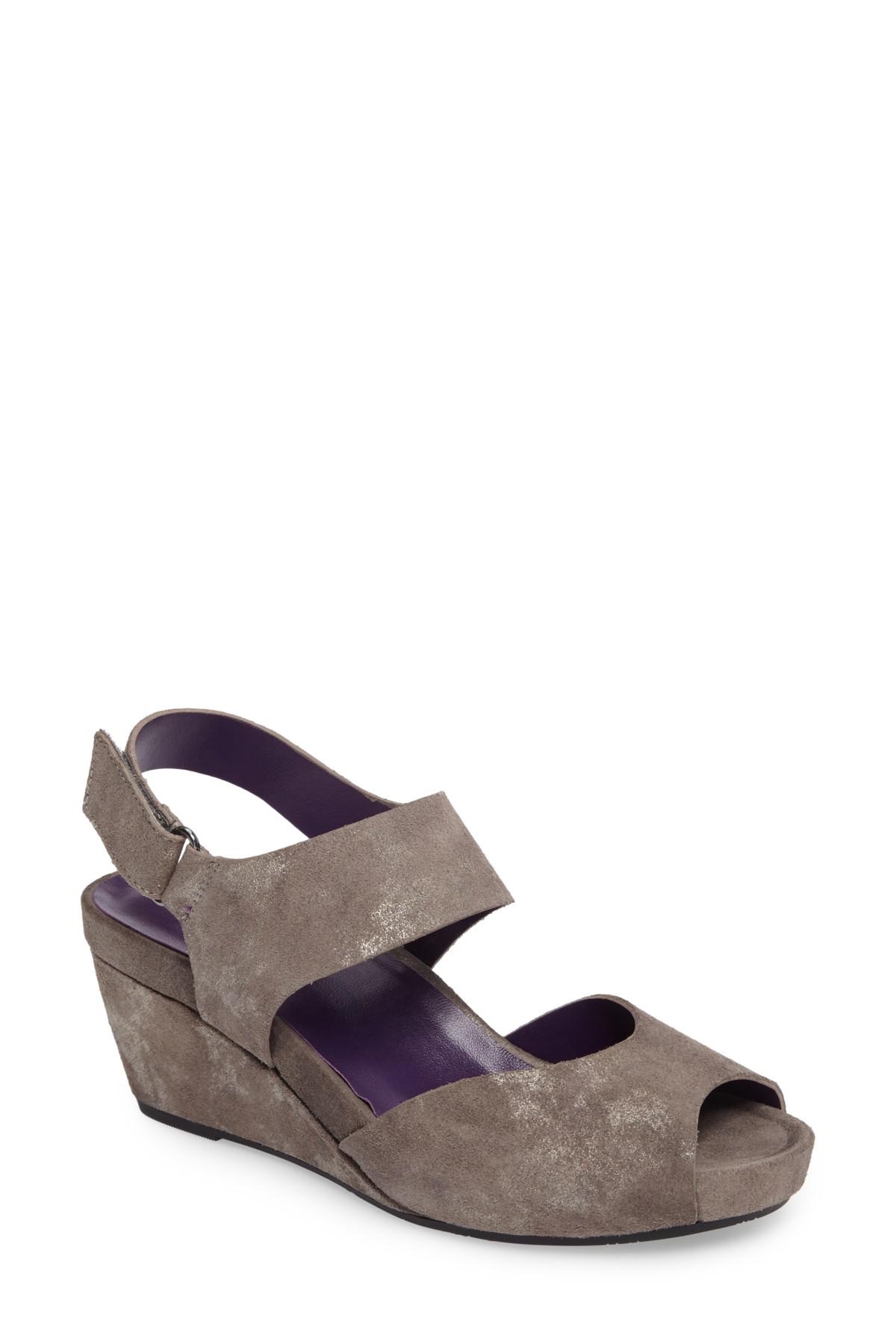 Vaneli Suede Ilex Wedge Sandal in Taupe (Brown) Lyst