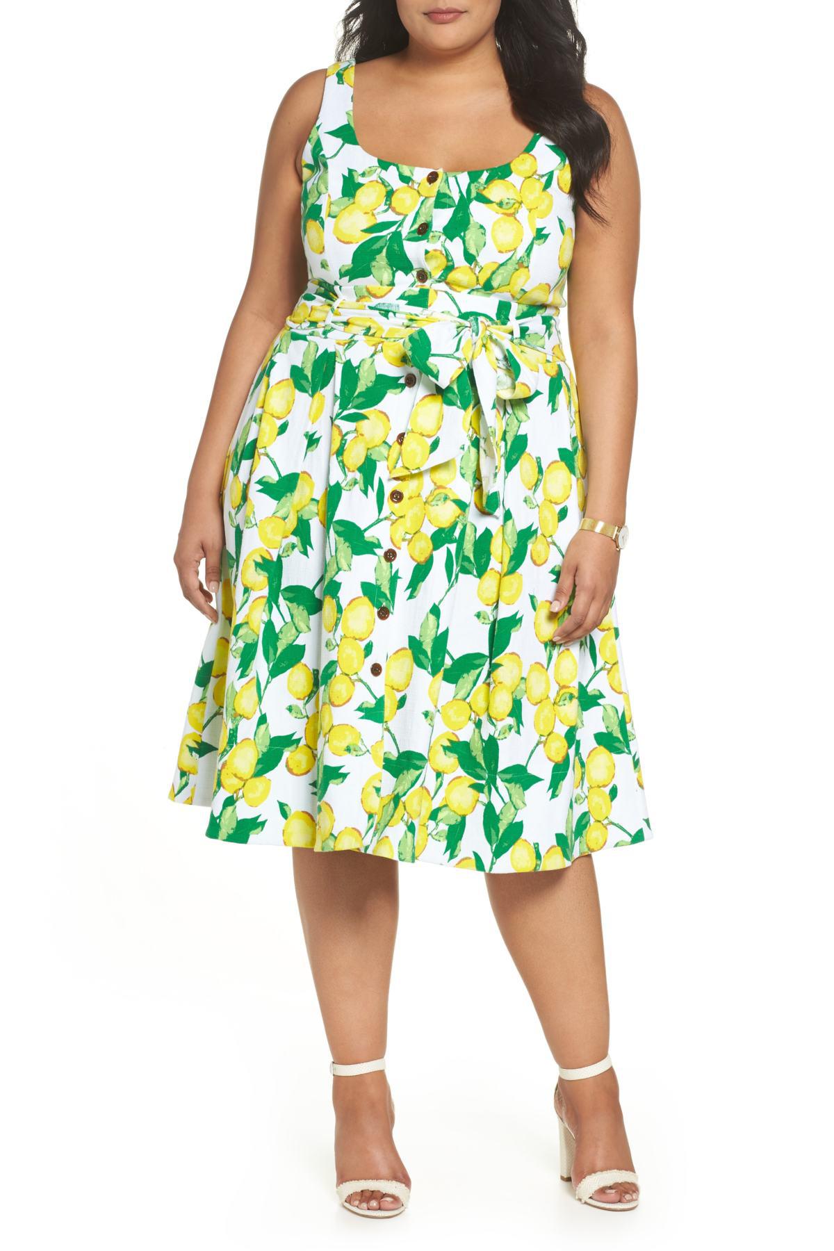 plus size lemon dress