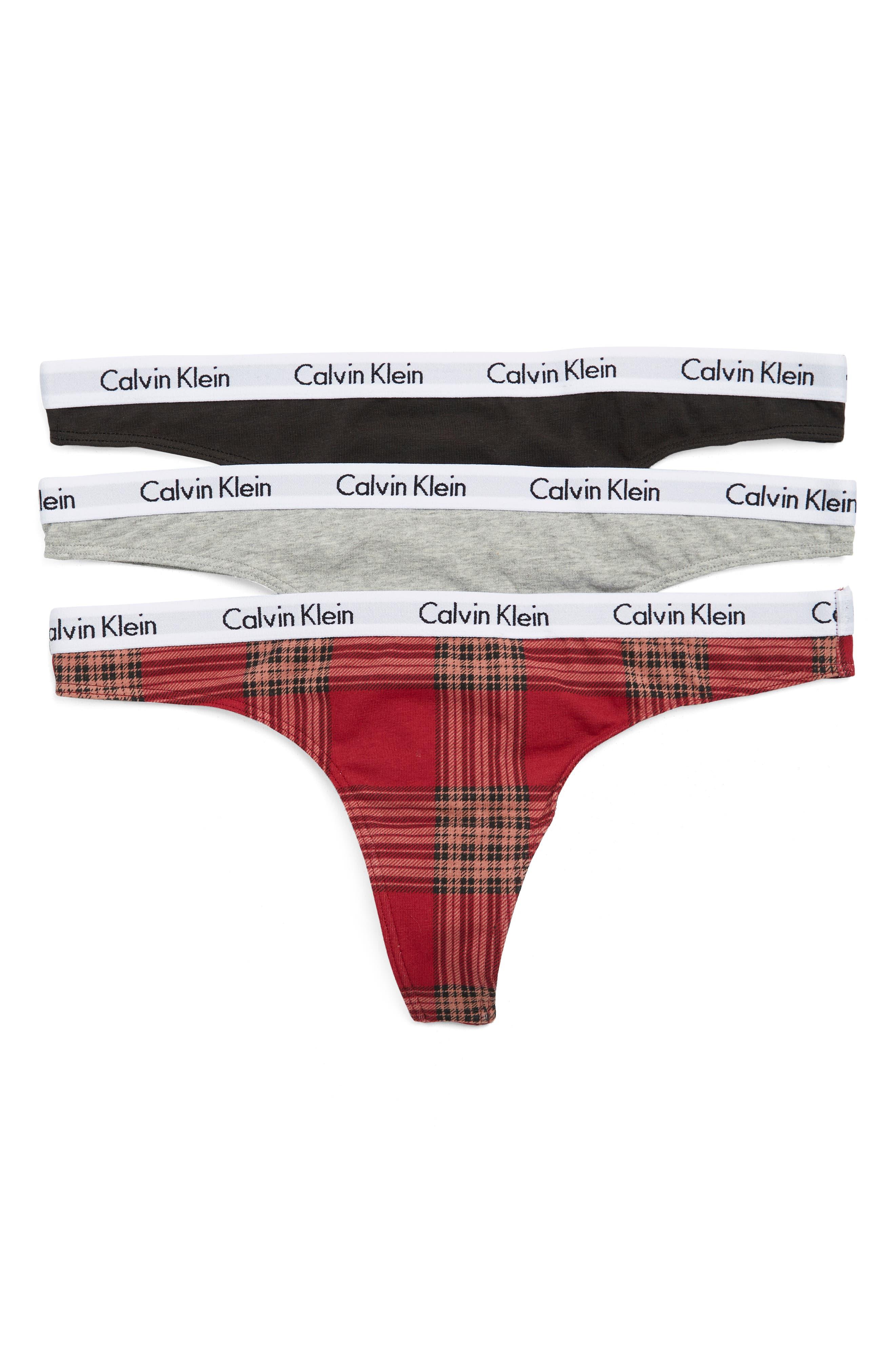 Calvin Klein Logo Assorted Thongs in Red Lyst