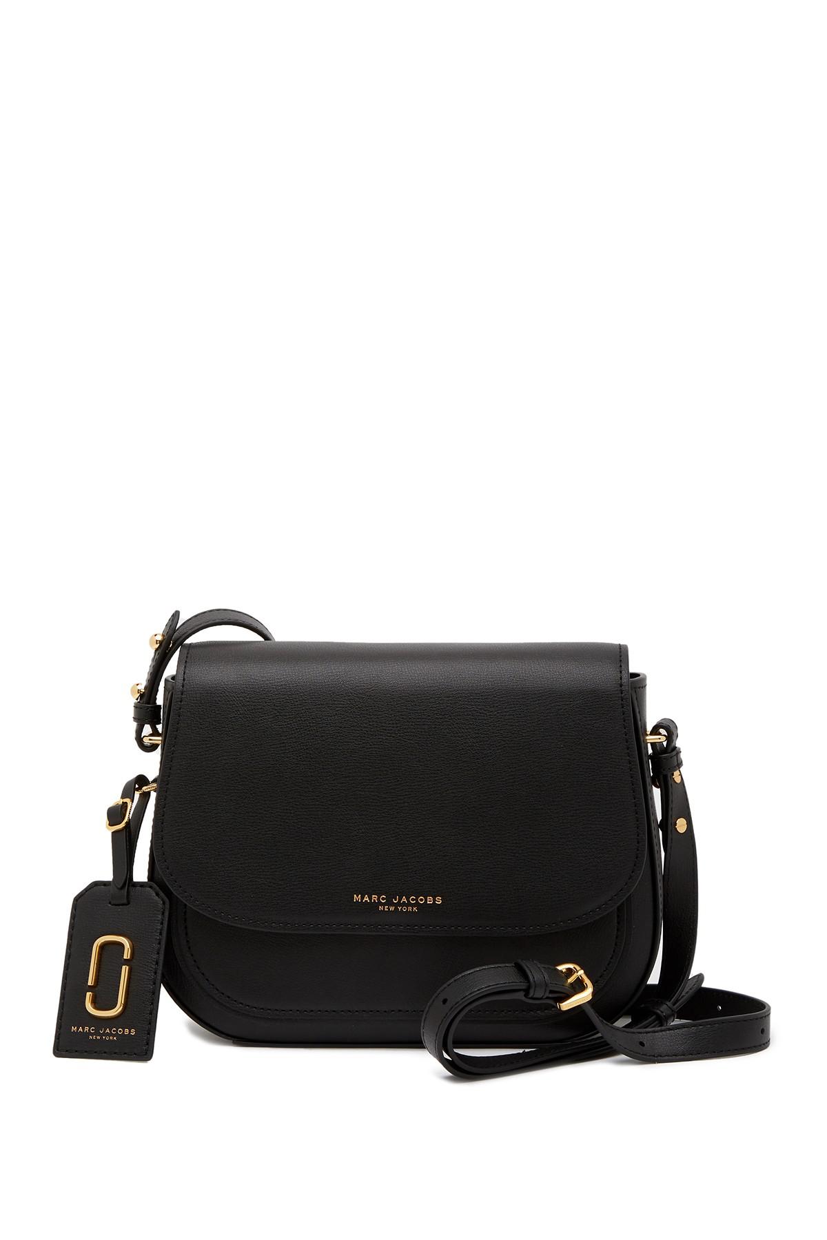 Marc Jacobs New York Crossbody Purse Handbag Black Leather Small