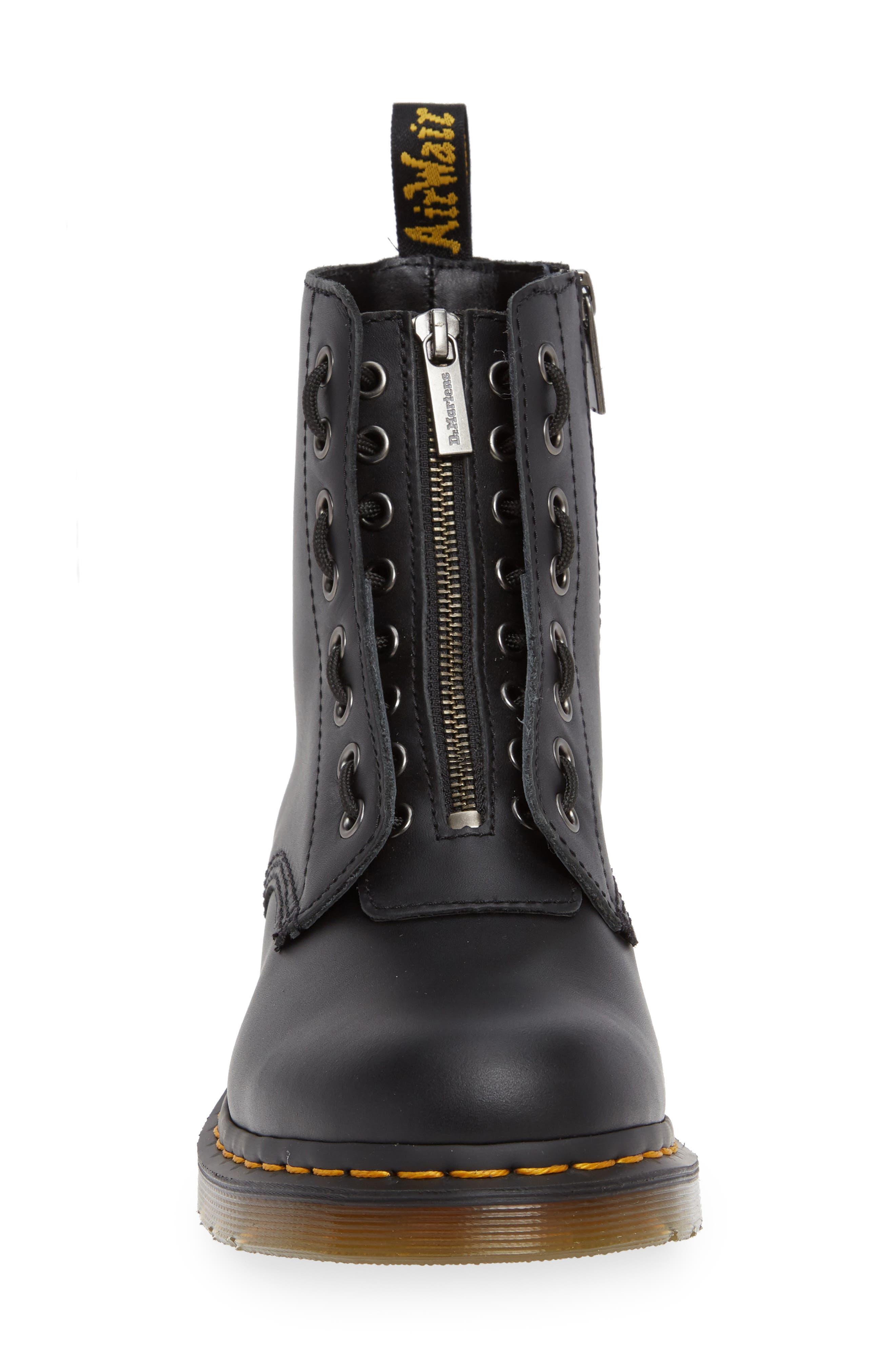 Dr. Martens 1460 Pascal Front Zip Boot in Black | Lyst
