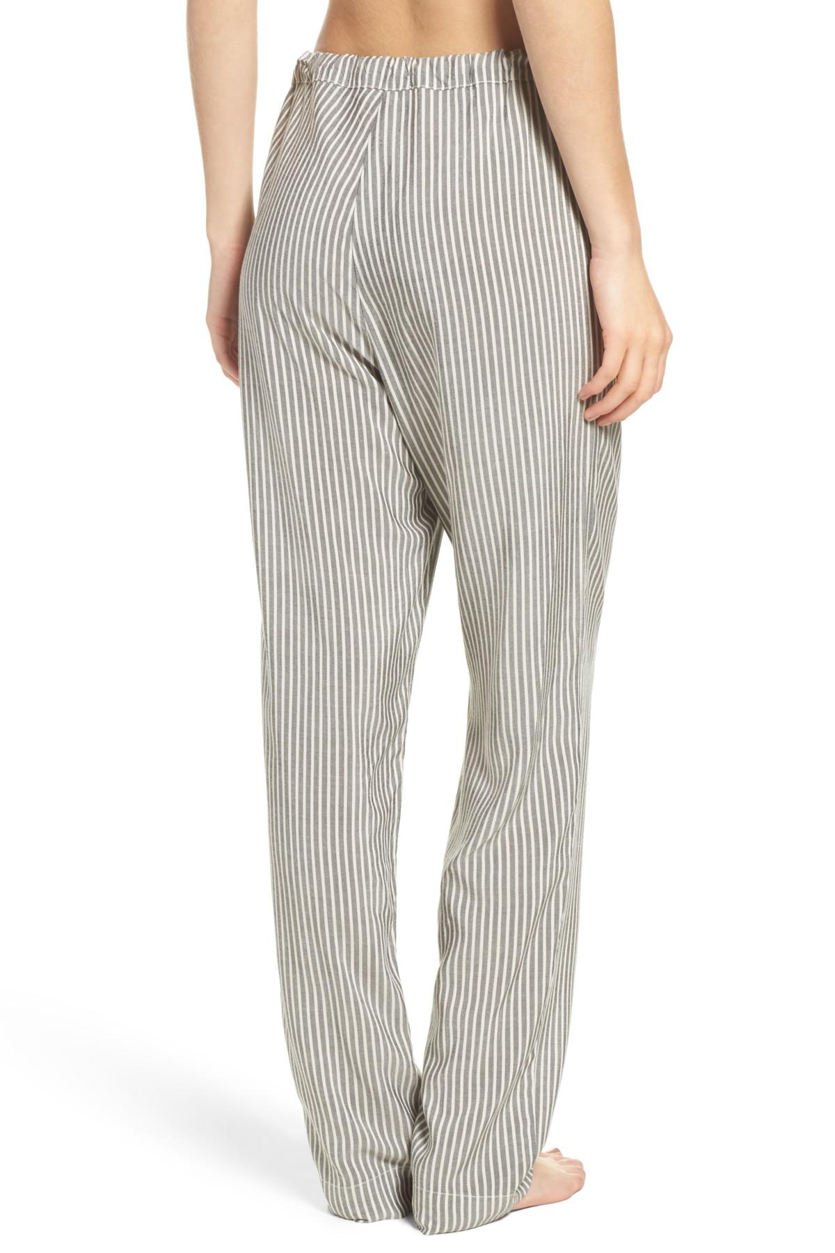 Lyst - Lacausa Stripe Pajama Pants in Gray
