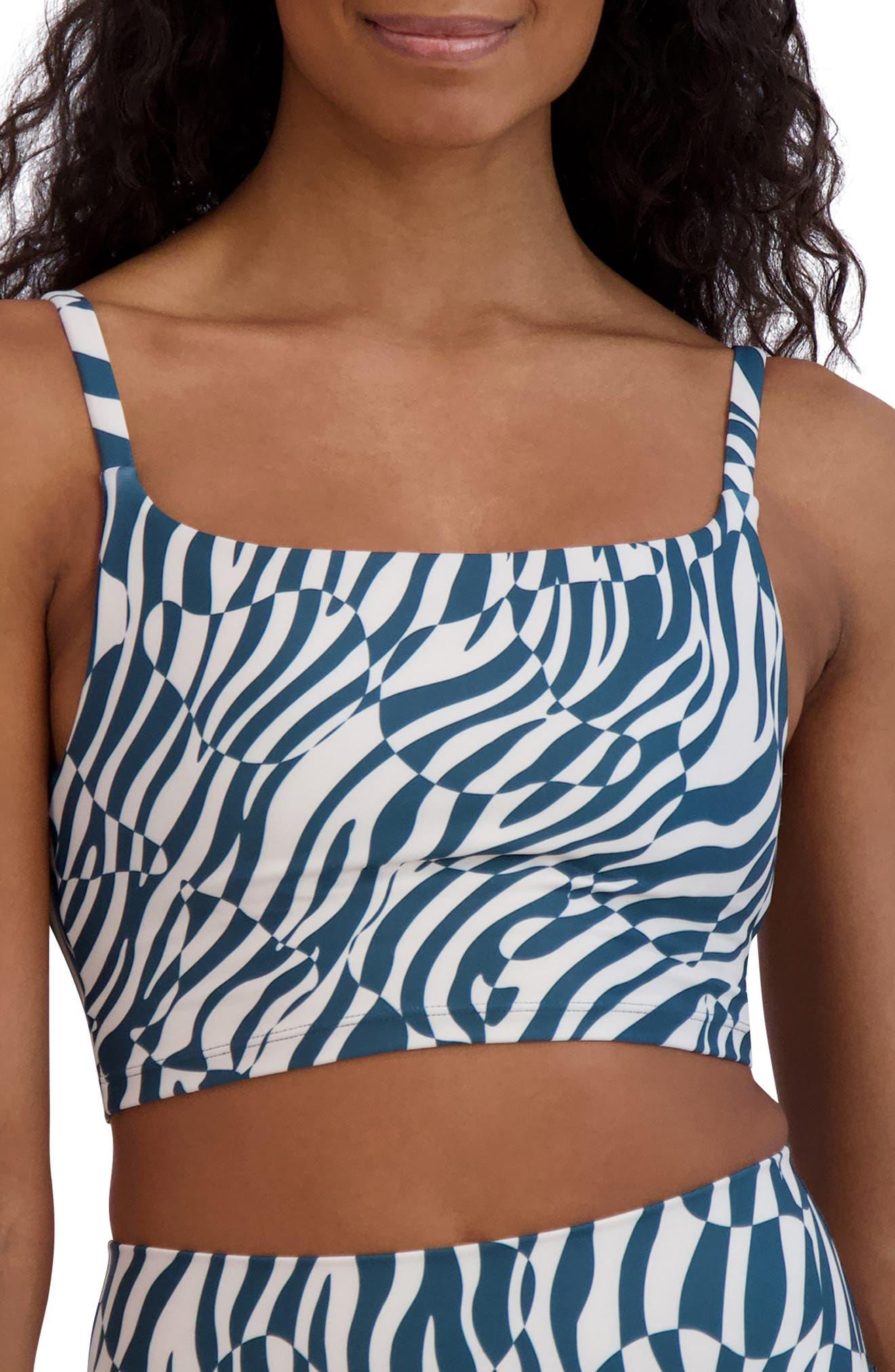 SAGE Collective Bare It All Zebra Spin Bralette in Blue | Lyst
