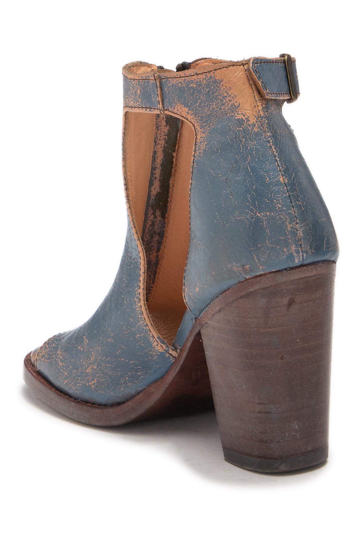 bed stu peep toe booties