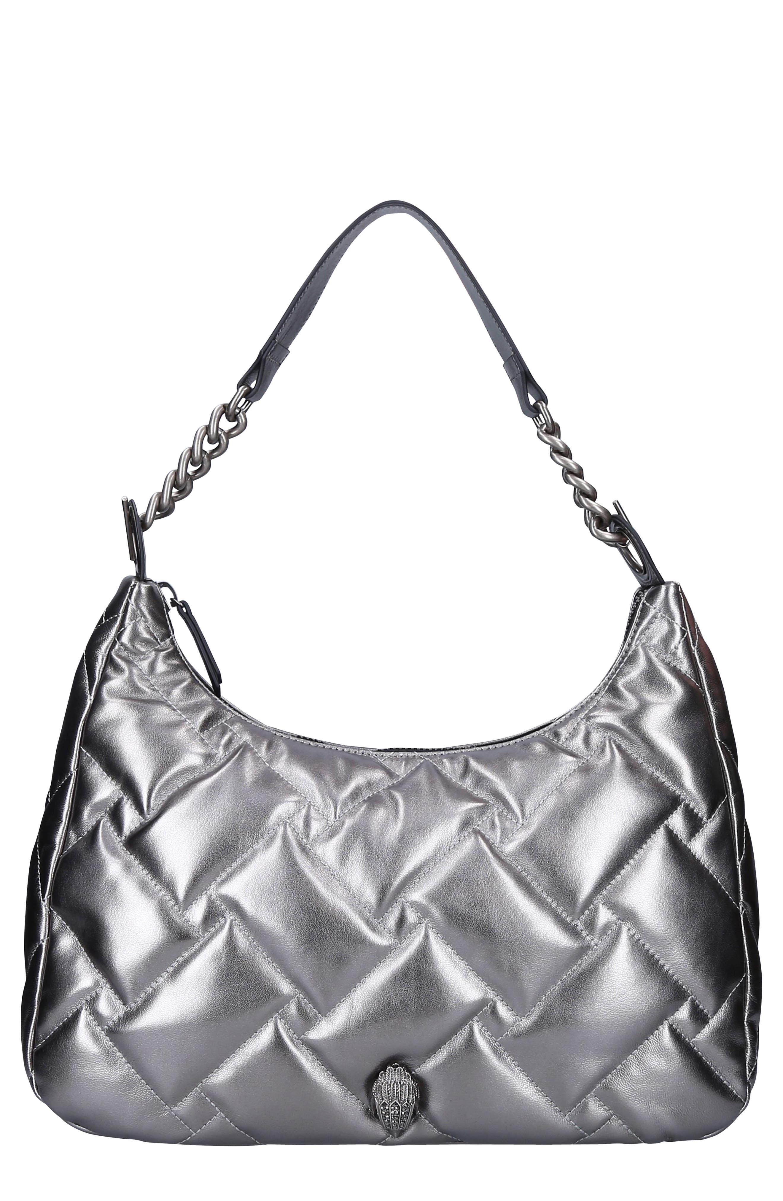 Kurt Geiger Kensington Large Leather Hobo Bag In Silver At Nordstrom Rack  in Metallic | Lyst