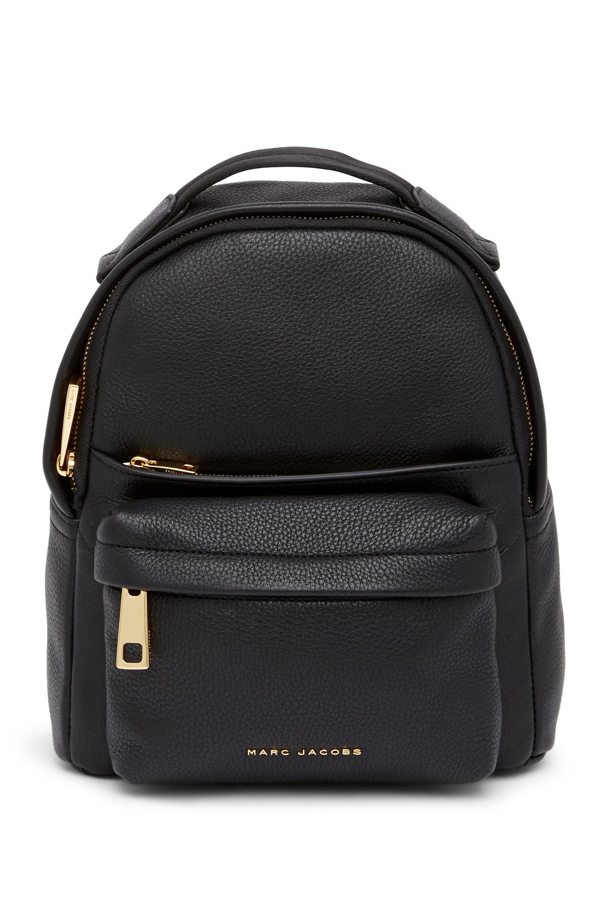 Marc Jacobs Mini Black Pebbled Leather Backpack