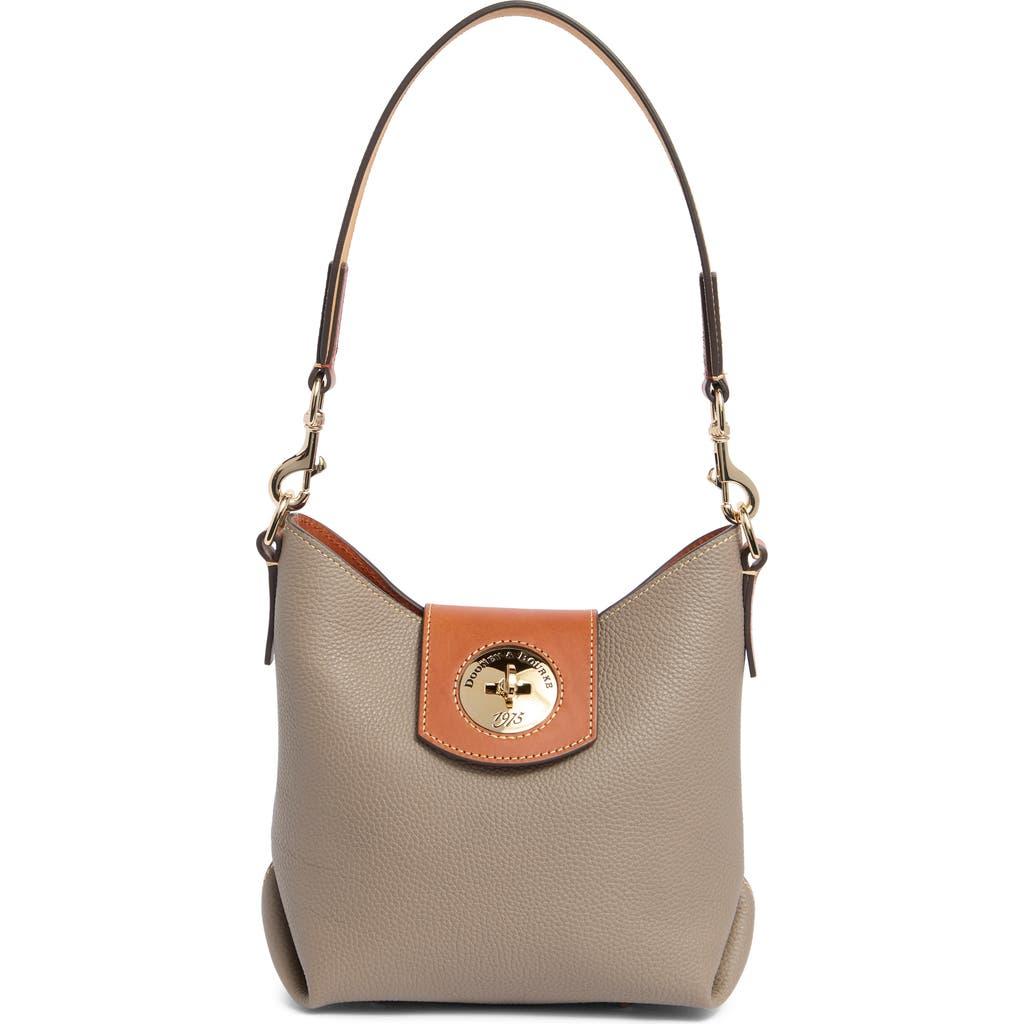 Dooney Bourke Pebbled Leather Turnlock Sac 22 Bag in Brown Lyst