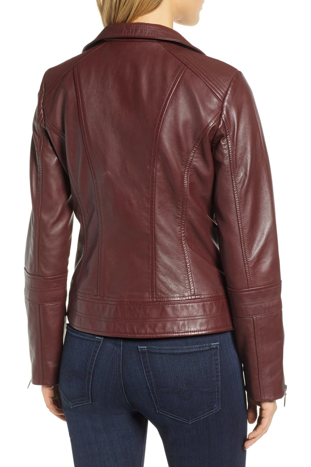 bernardo leather jacket rn 94868