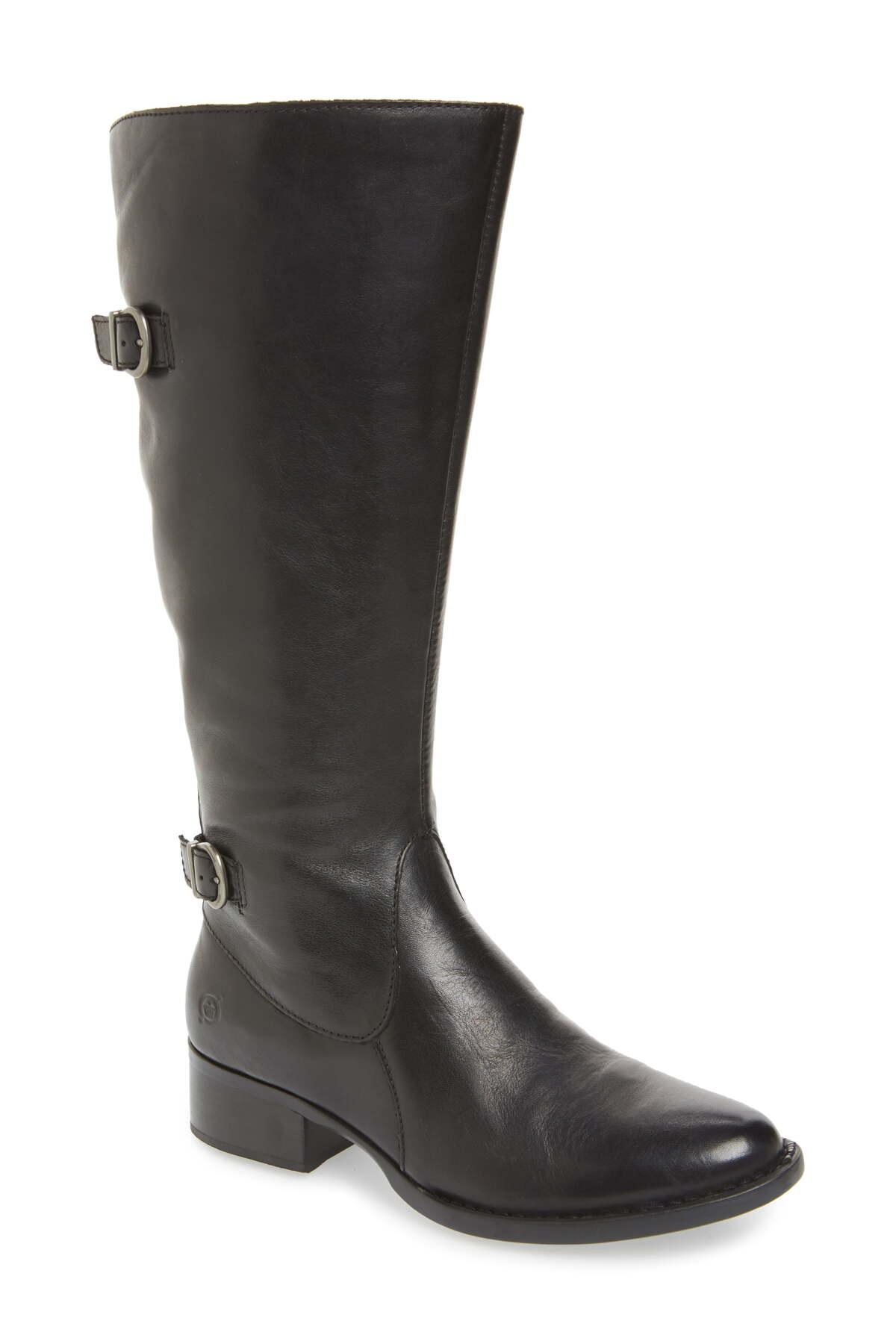 Born Leather Gibb Knee High Riding Boot - Wide Calf in Black - Lyst