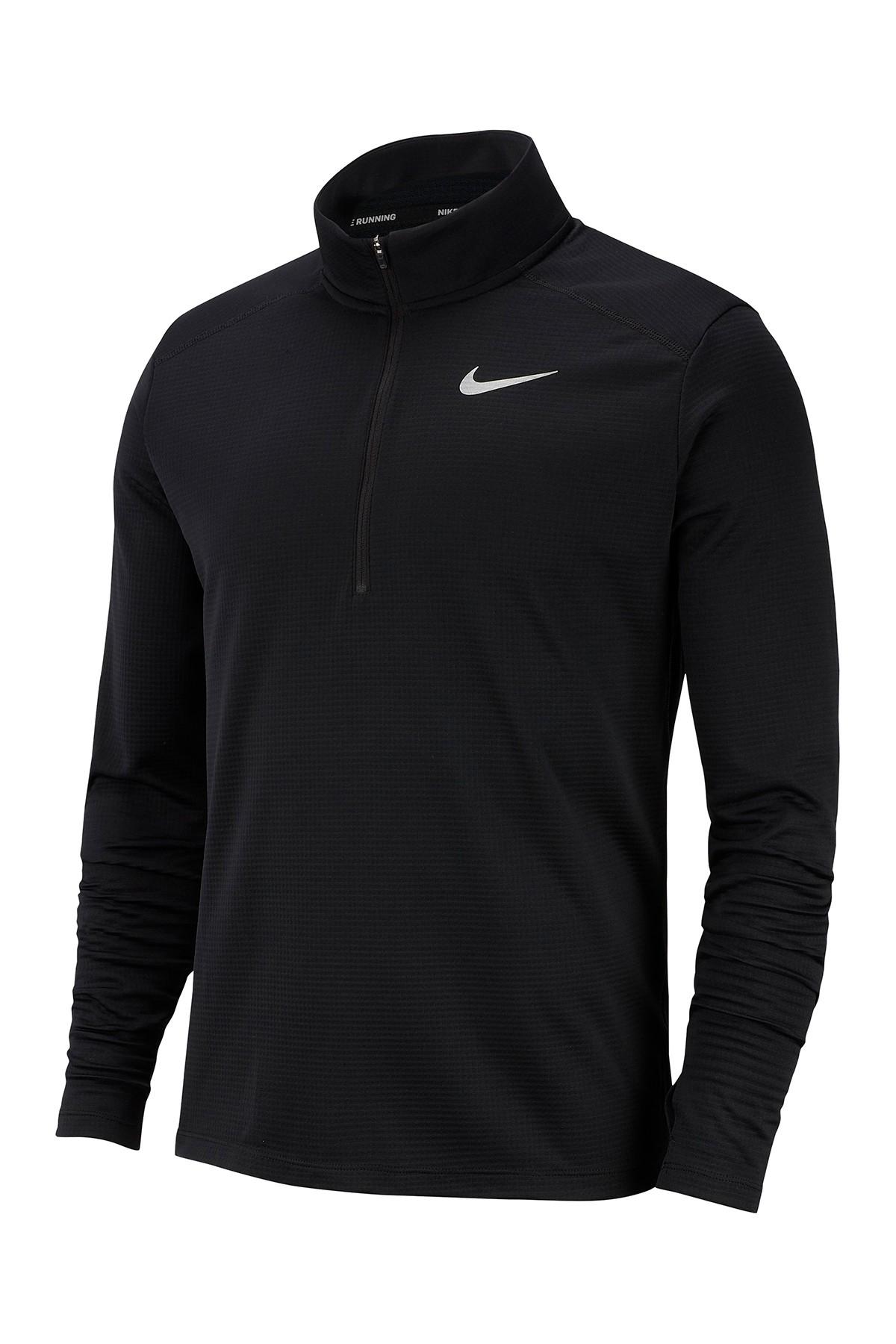 nike running pacer half zip sweat in grey